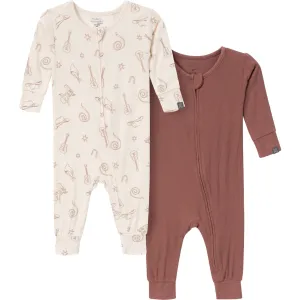2-Pack Baby & Toddler Neutral Beige Cowboy Snug Fitting Footless Pajamas