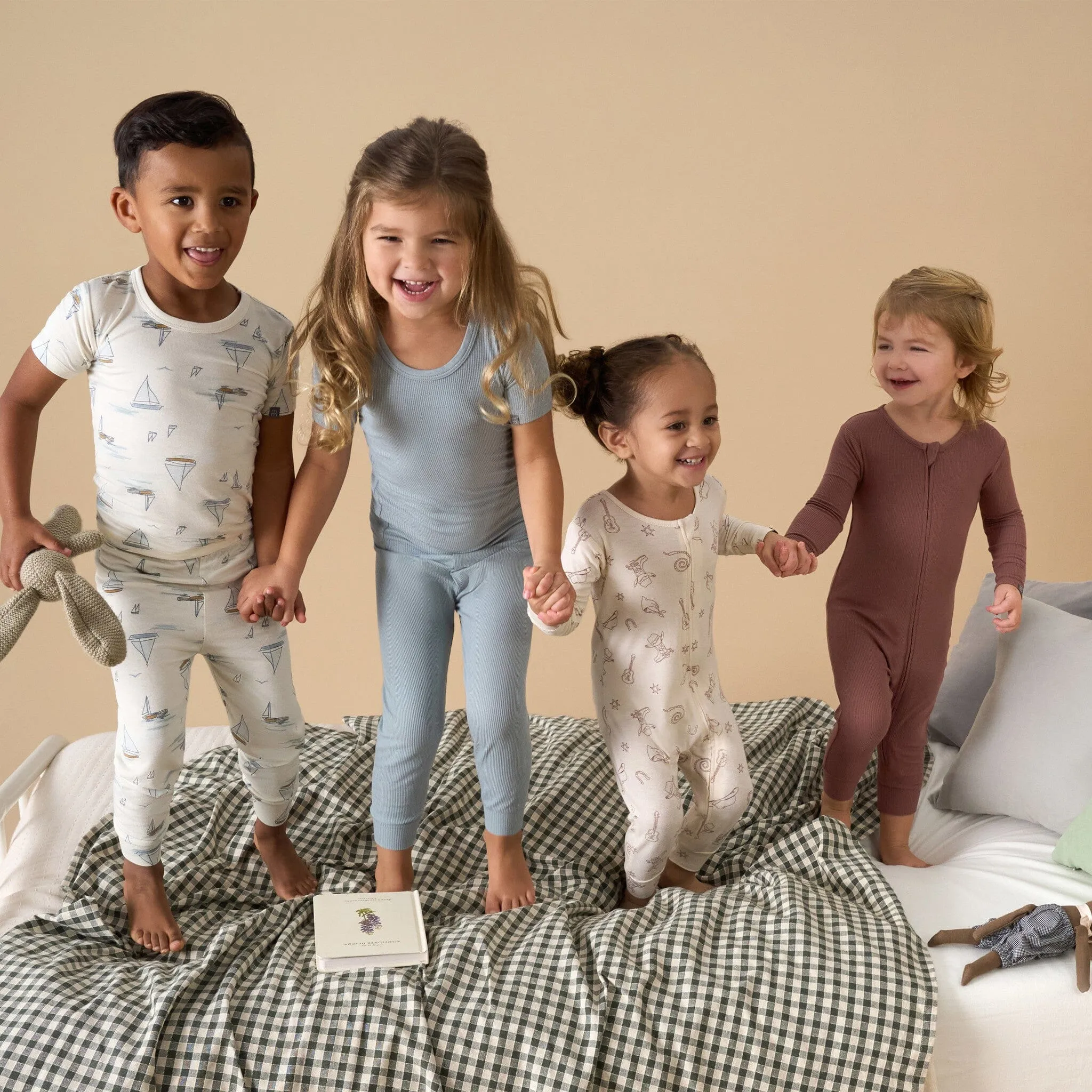 2-Pack Baby & Toddler Neutral Beige Cowboy Snug Fitting Footless Pajamas