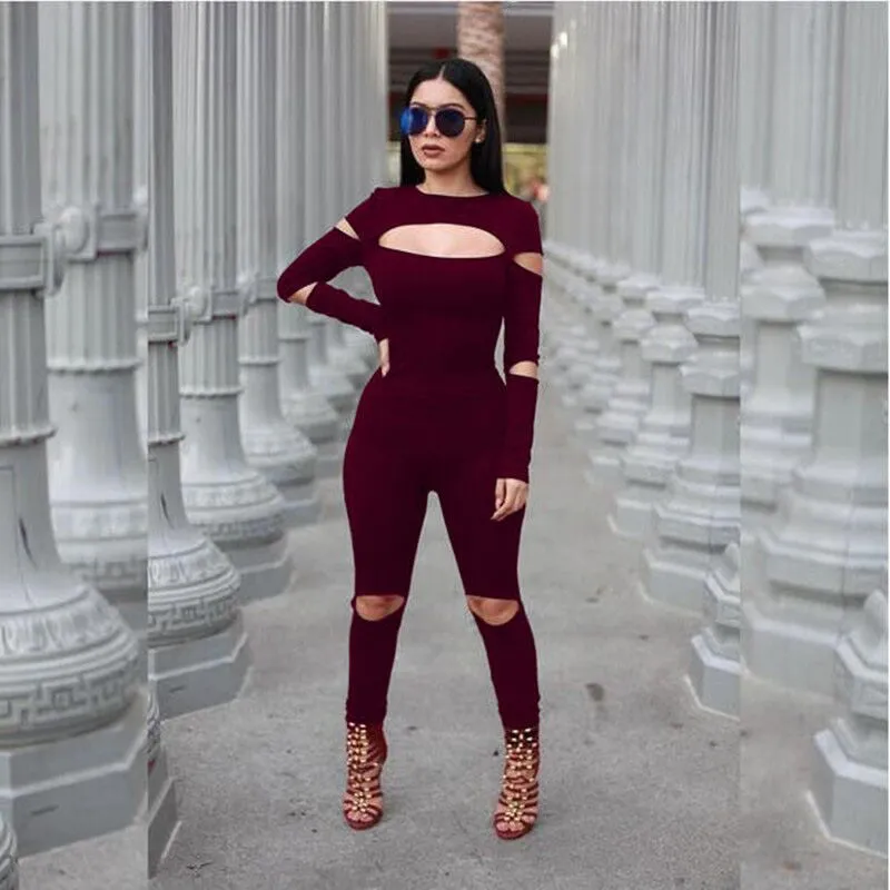 3 Colors Autumn Winter Rompers Women Jumpsuit Plus Size Solid Black Bodysuits Long Sleeve Skinny Bodycon Zipper XD501