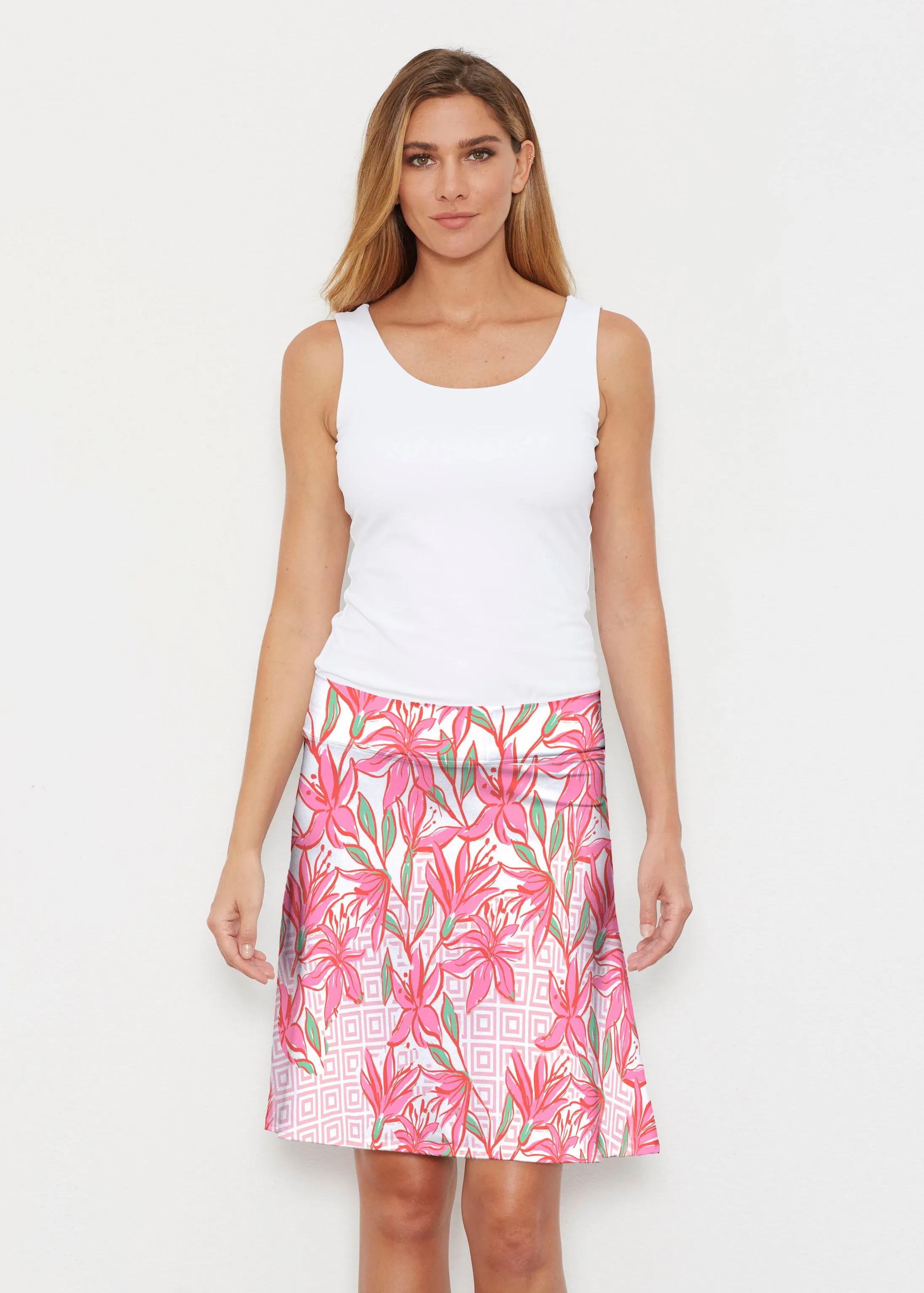A lot of Lillies (8088) ~ Silky Brenda Skirt 21 inch
