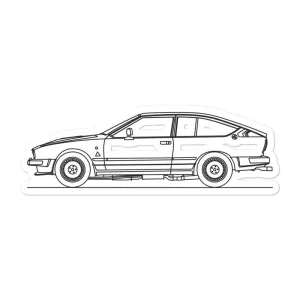 Alfa Romeo GTV6 silhouette poster
