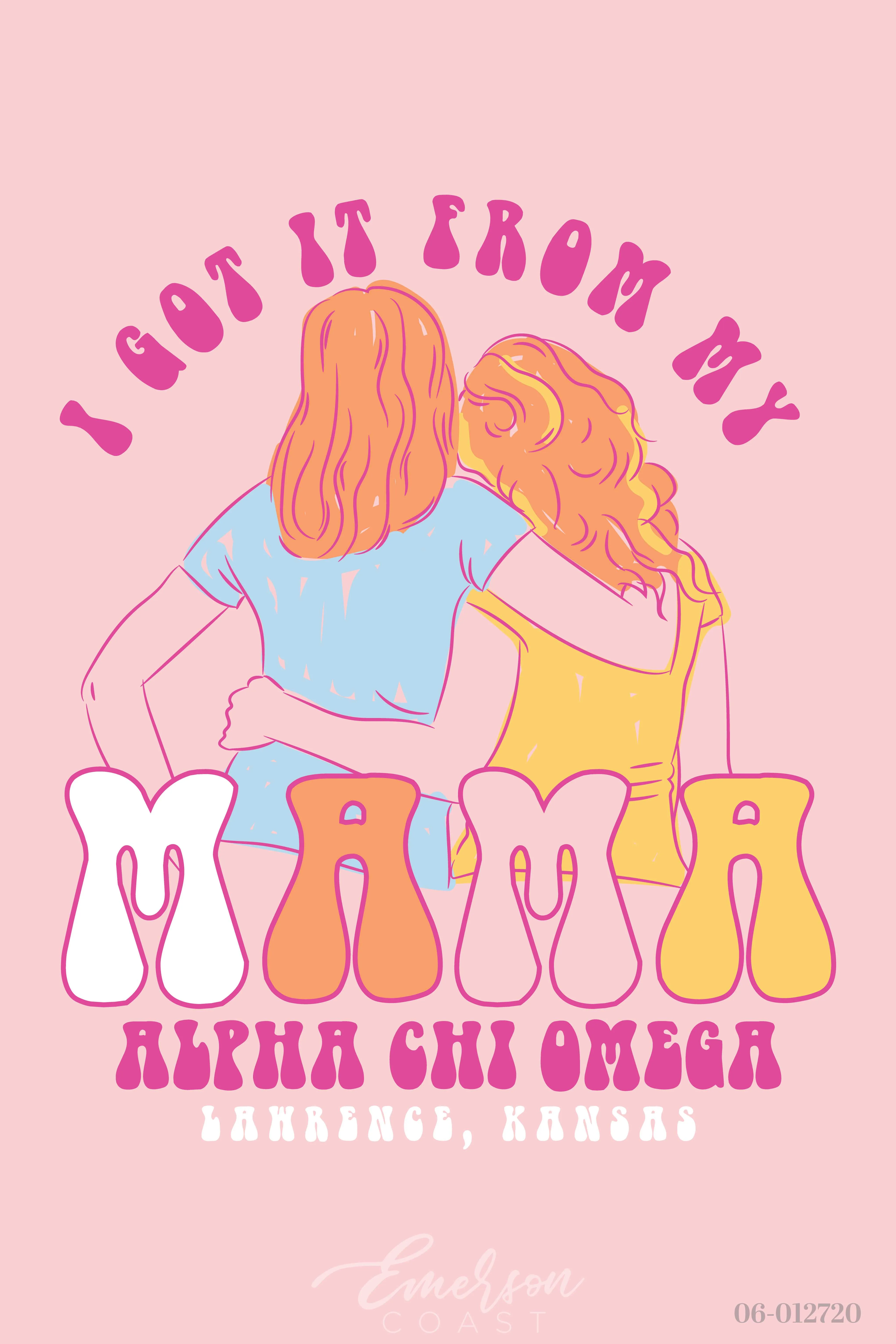 Alpha Chi Omega University of Kansas Mom's T-Shirt