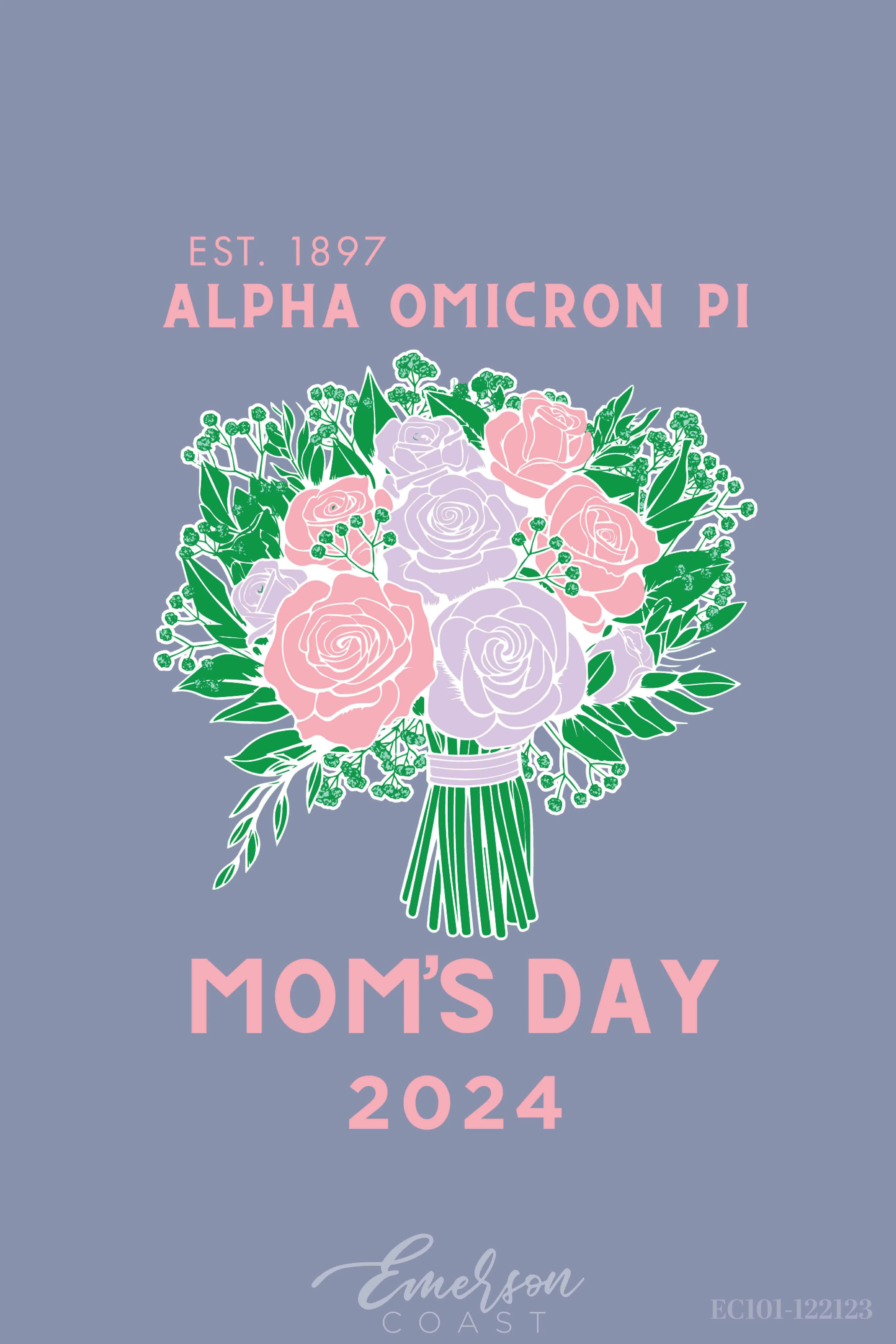 Alpha Omicron Pi Mom's Day Bouquet T-Shirt