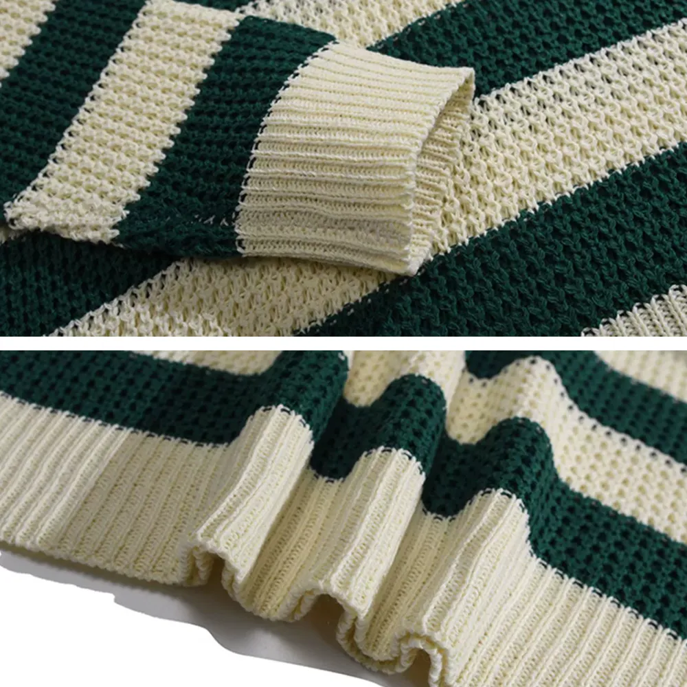 American Striped Polo Sweater