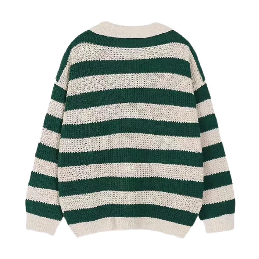 American Striped Polo Sweater