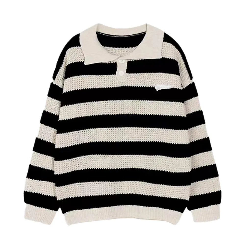 American Striped Polo Sweater