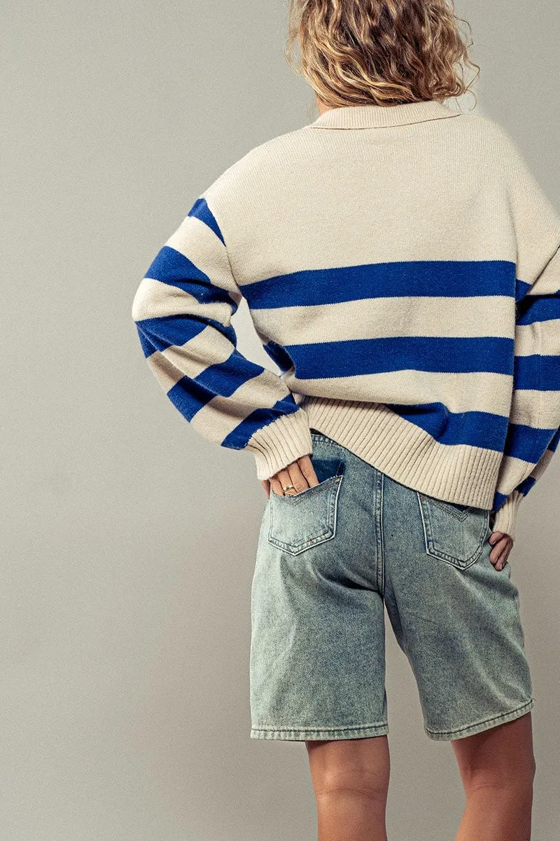 Anastasia Polo Attire Pullover - Blue