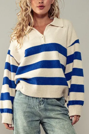 Anastasia Polo Attire Pullover - Blue