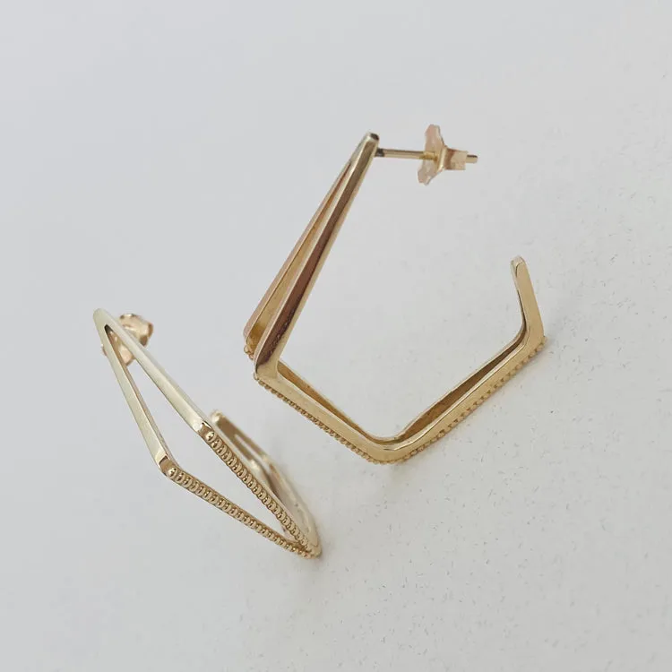 Angular Hoop Earrings