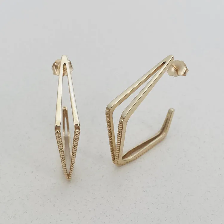Angular Hoop Earrings