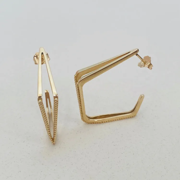 Angular Hoop Earrings