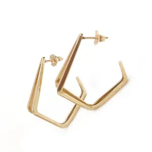 Angular Hoop Earrings