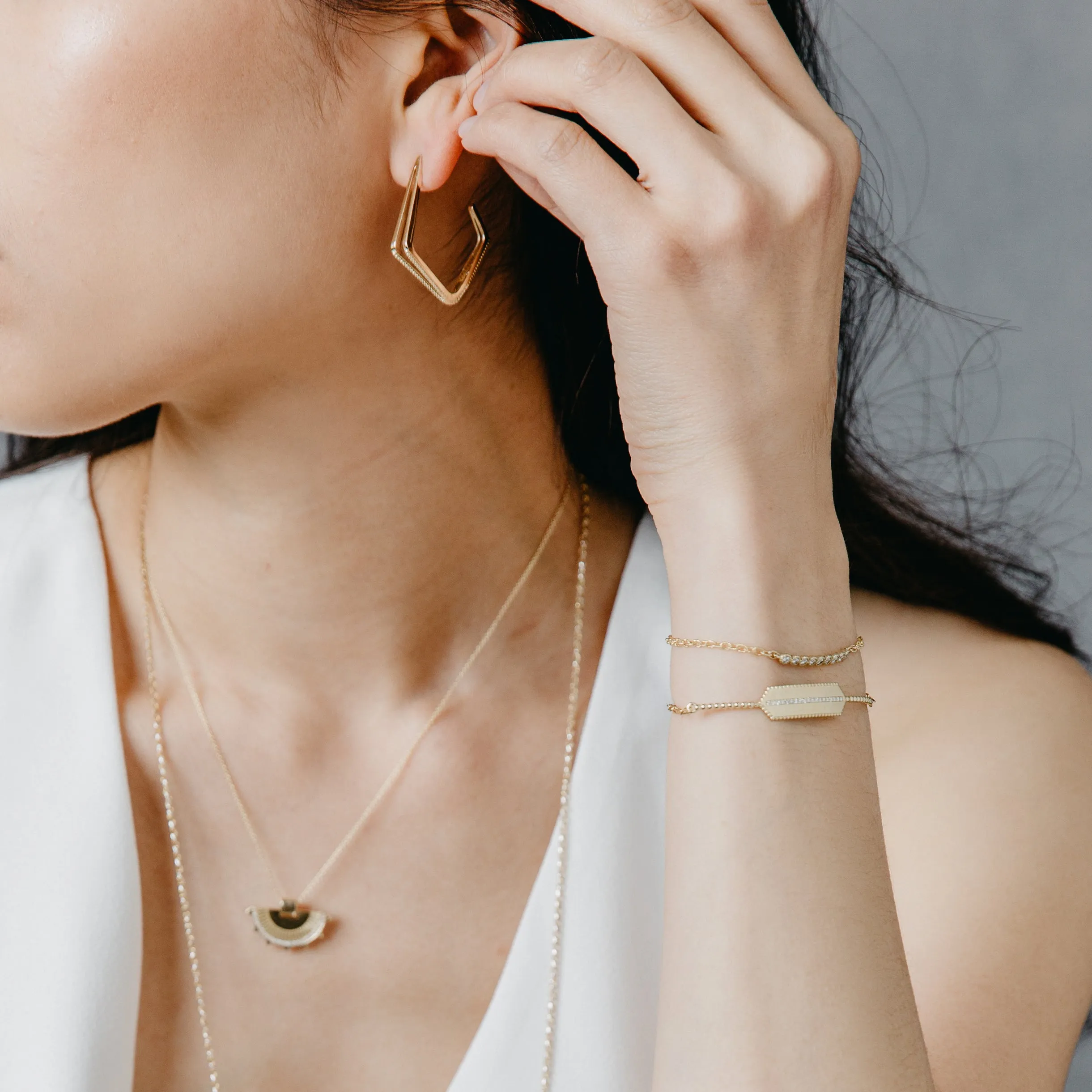 Angular Hoop Earrings