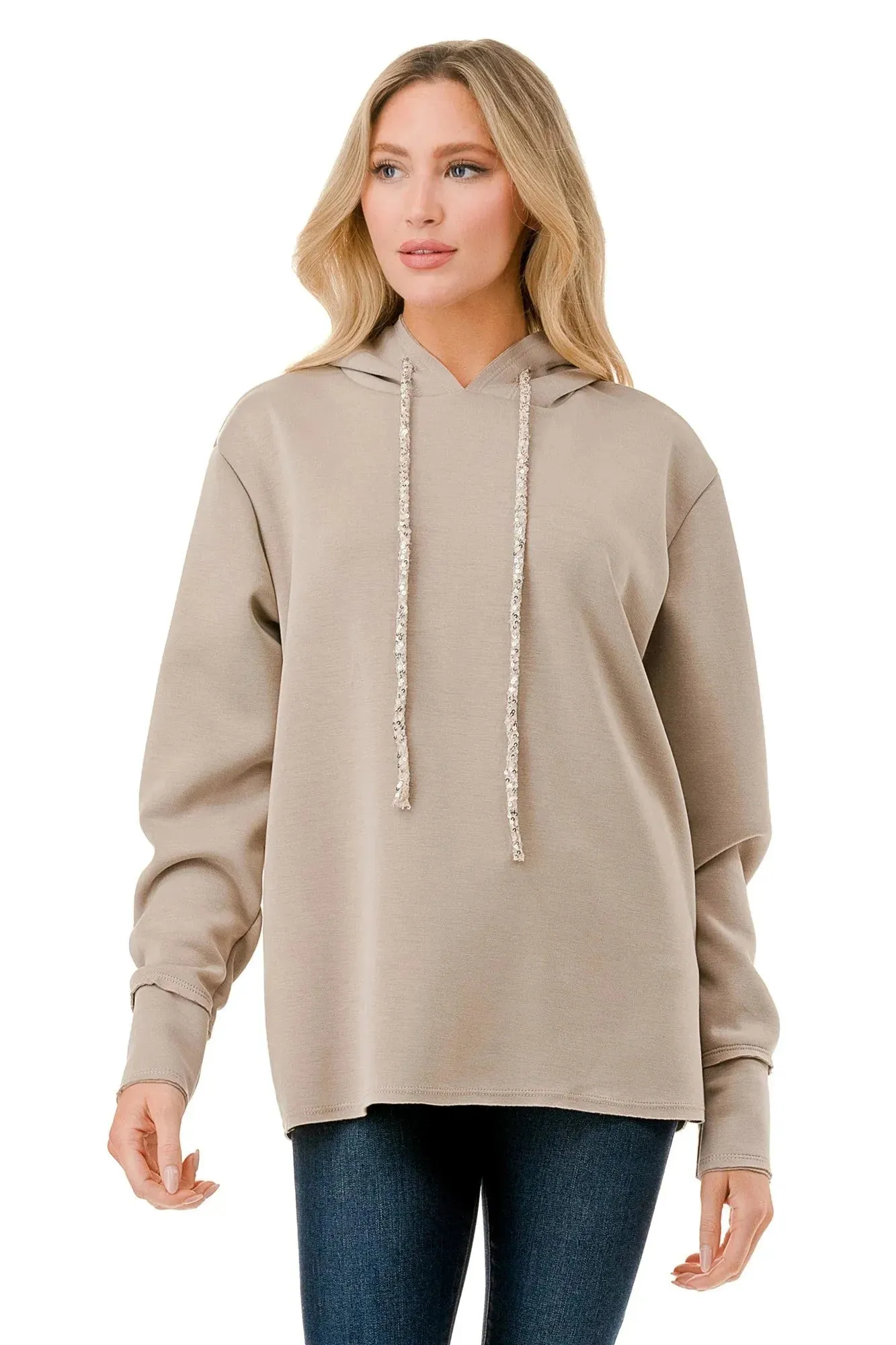 Ariella Taupe Hoodie L/S