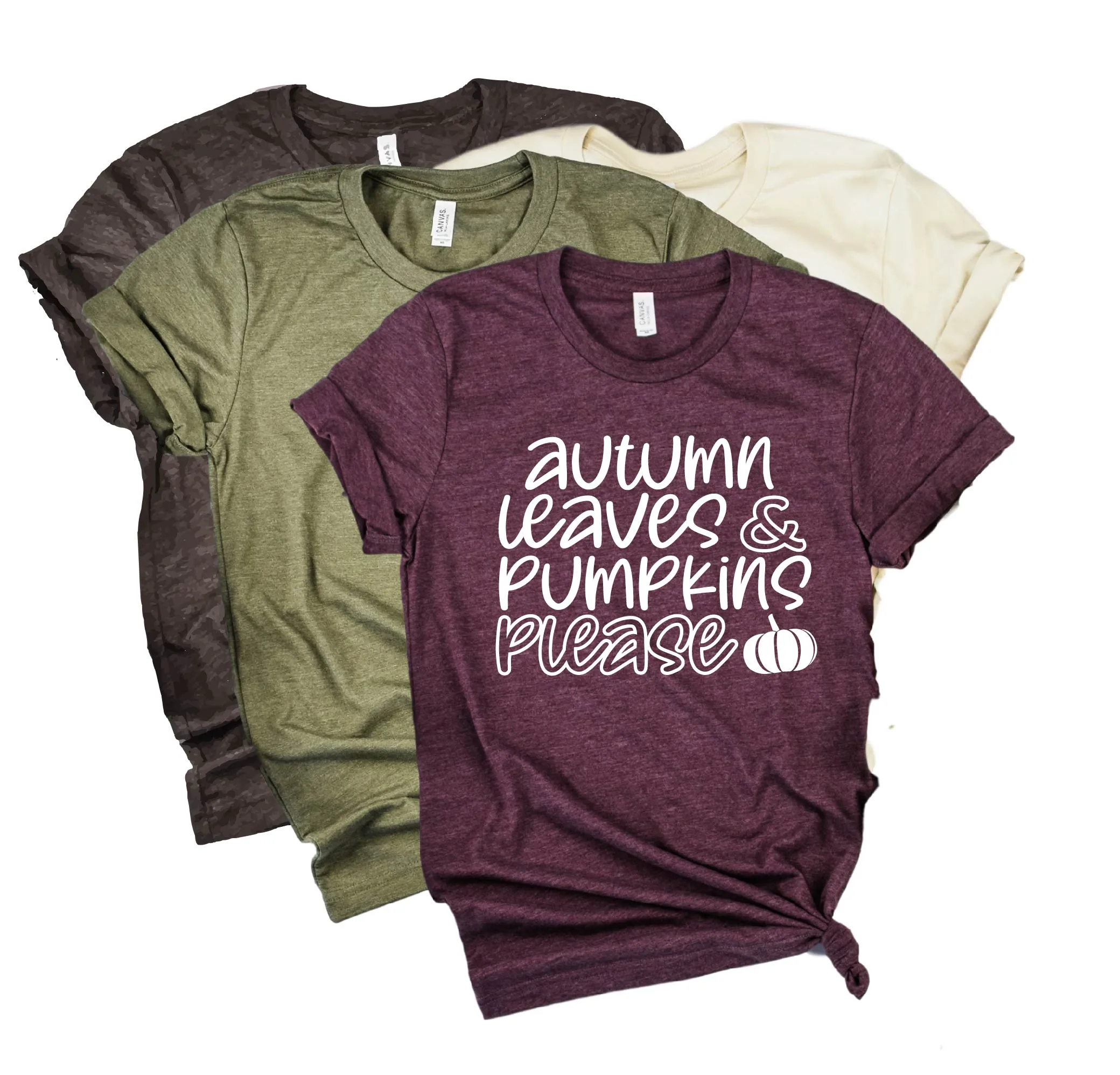 Autumn Leaves and Pumpkins Please | Fall Shirt | Unisex Crew