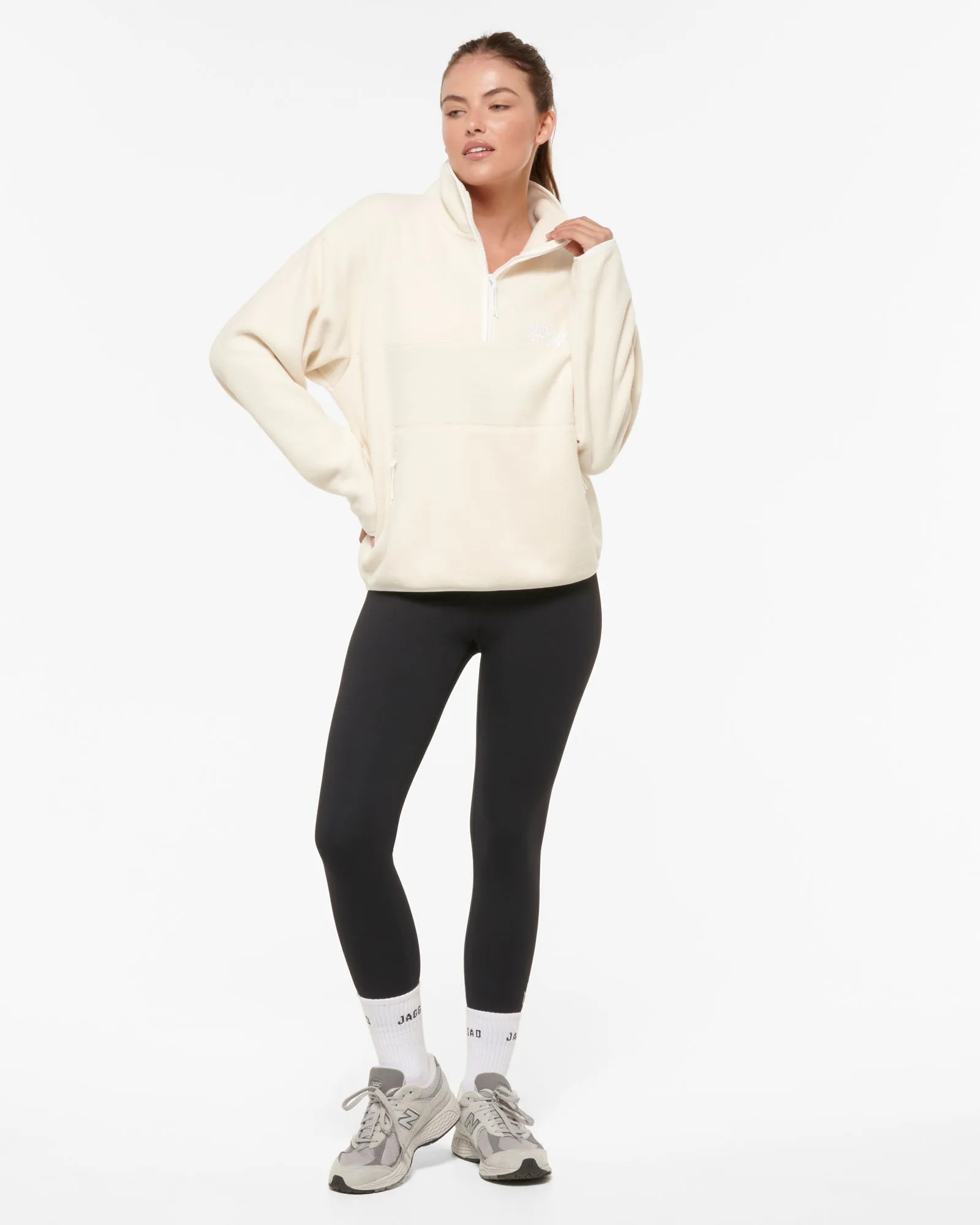 AVORIA HALF-ZIP SWEATER SWAN WHITE