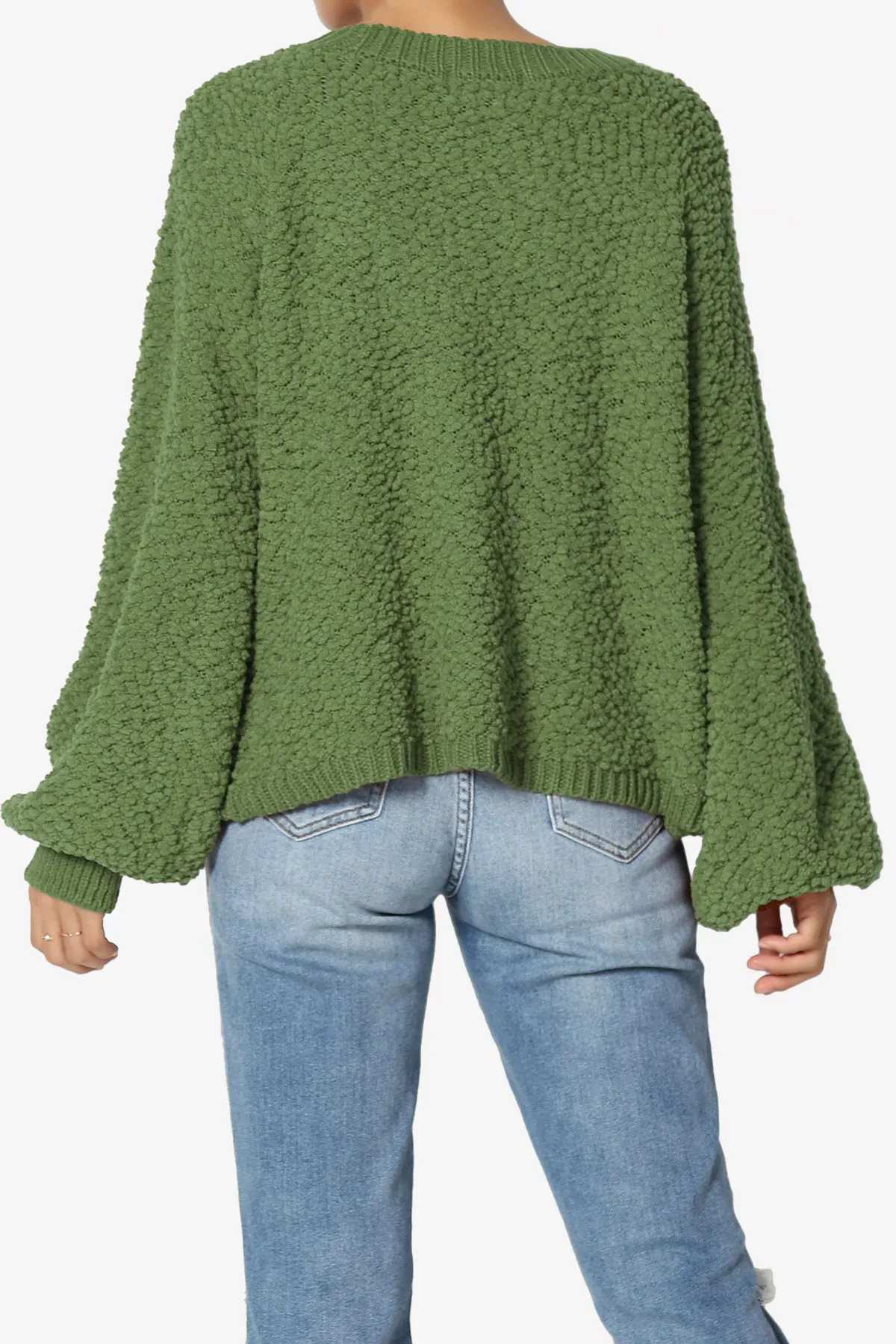 Barry Fuzzy Knit Button Boxy Crop Cardigan