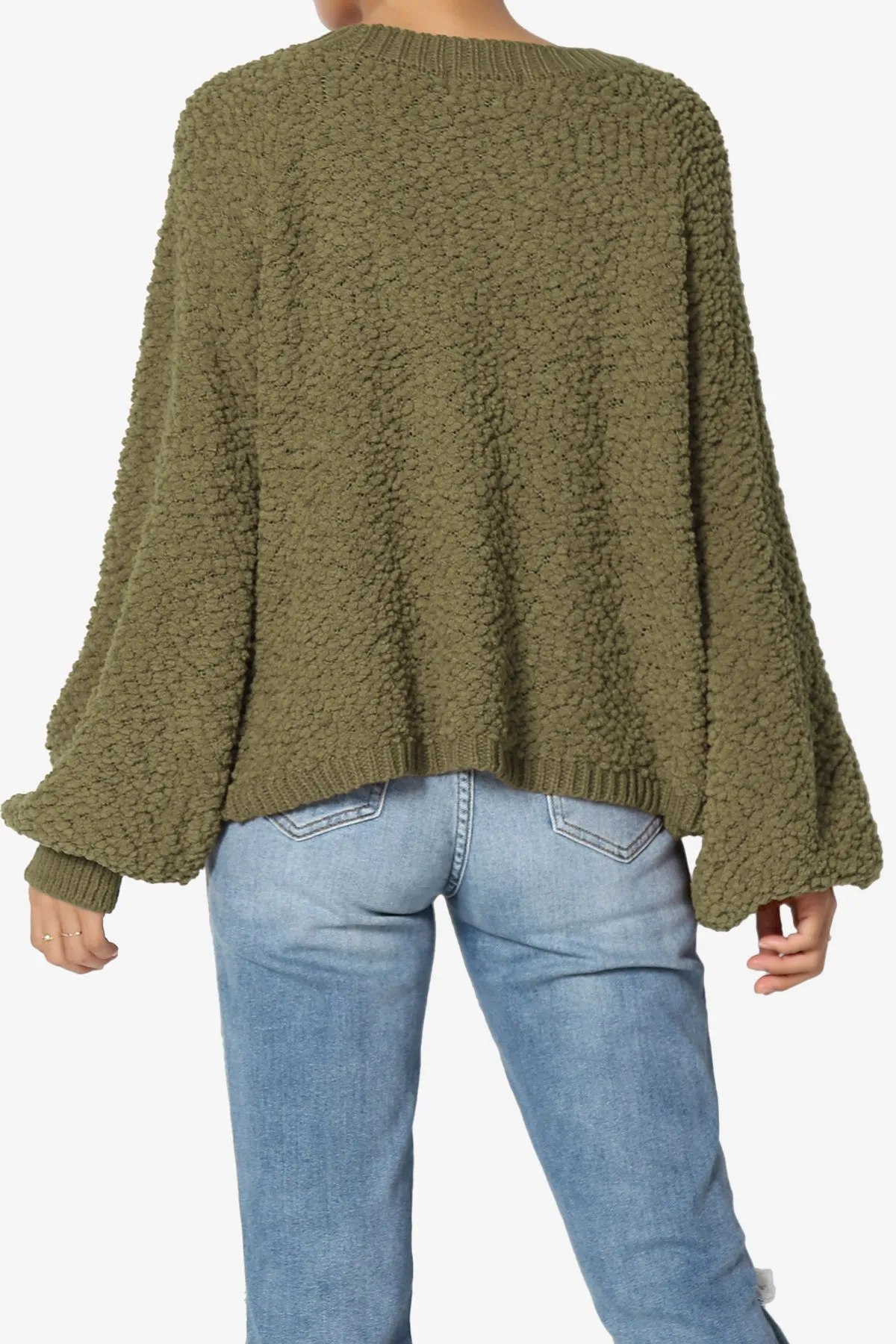 Barry Fuzzy Knit Button Boxy Crop Cardigan