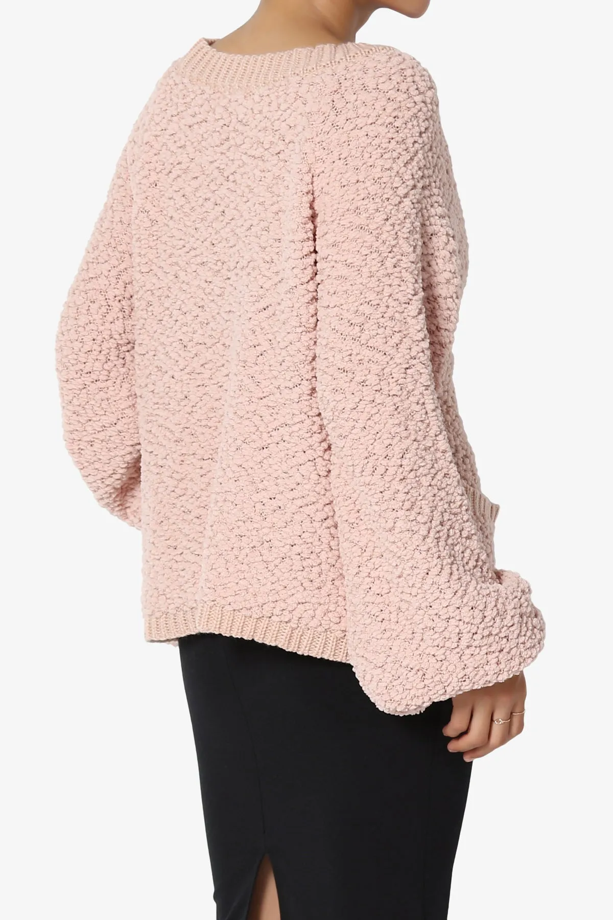 Barry Fuzzy Knit Button Boxy Crop Cardigan