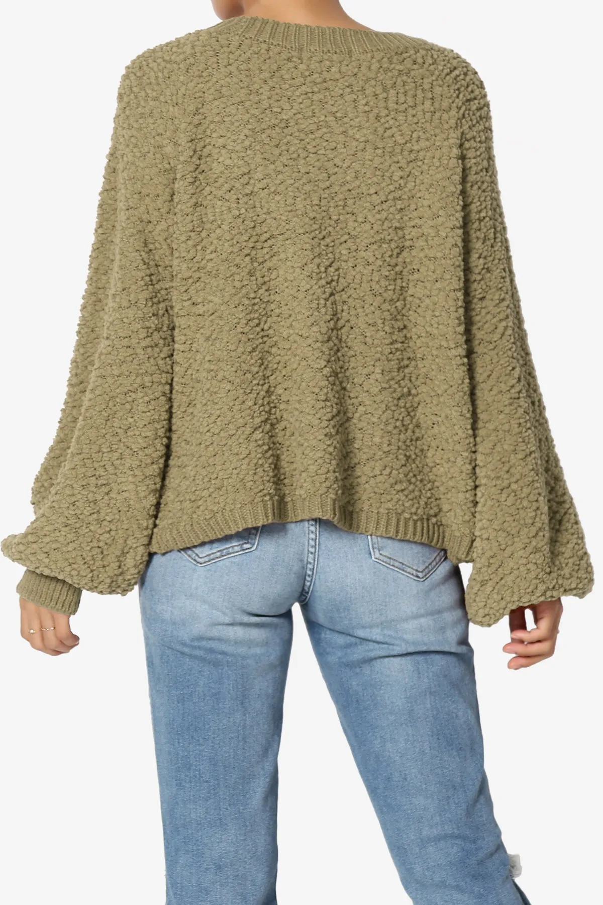 Barry Fuzzy Knit Button Boxy Crop Cardigan