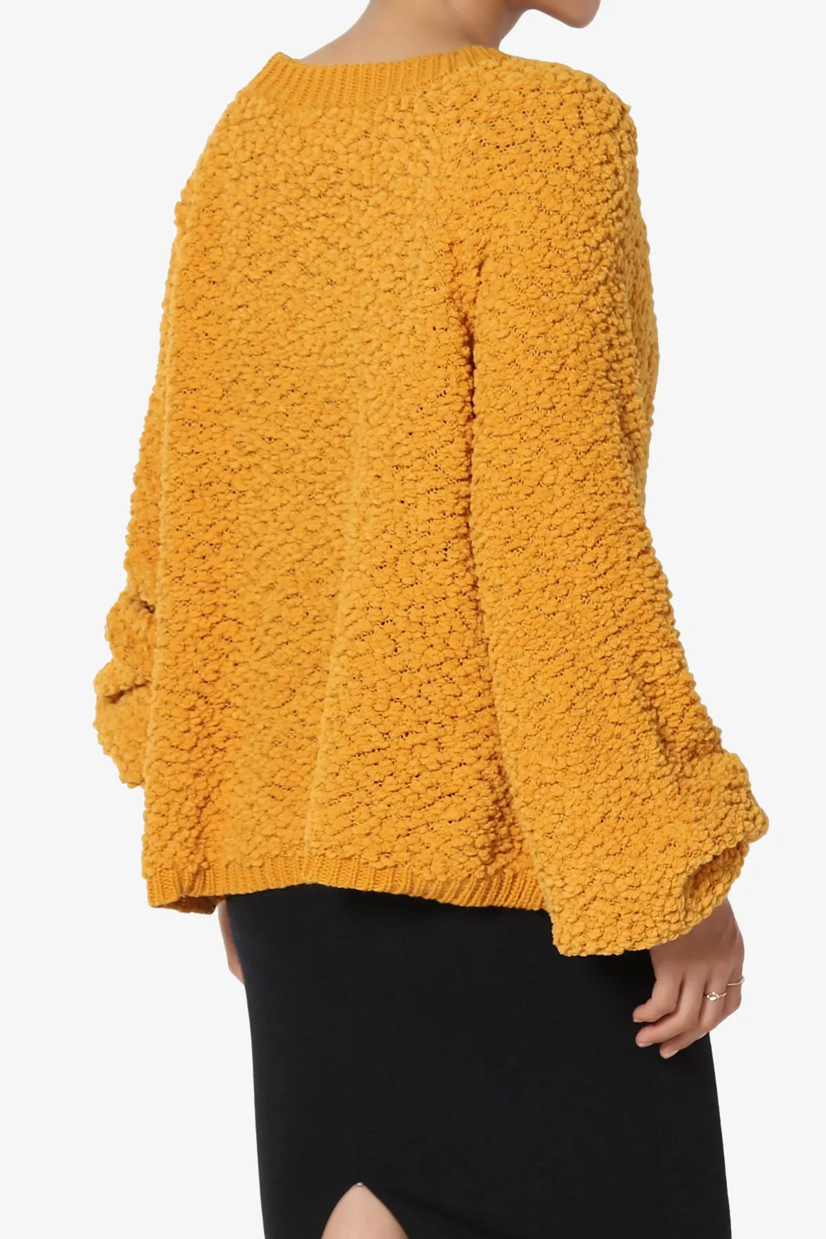 Barry Fuzzy Knit Button Boxy Crop Cardigan