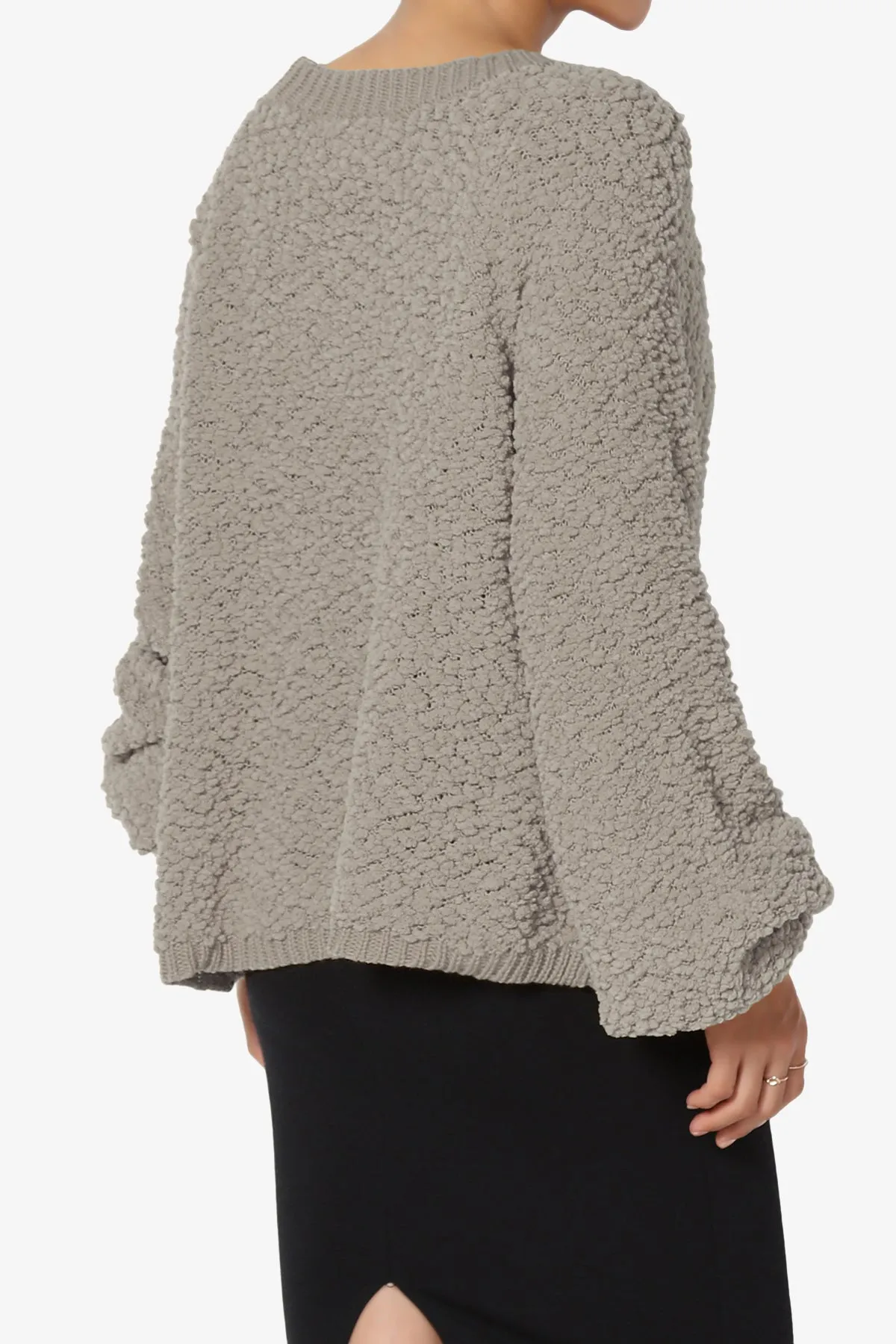 Barry Fuzzy Knit Button Boxy Crop Cardigan