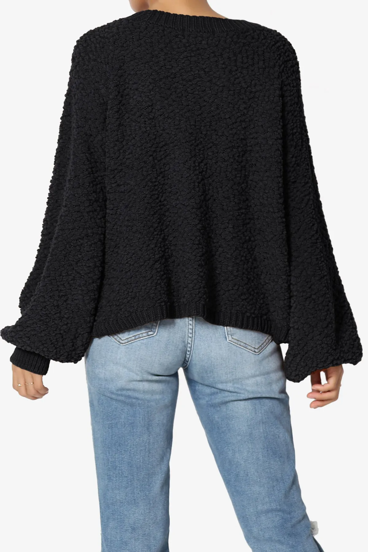 Barry Fuzzy Knit Button Boxy Crop Cardigan