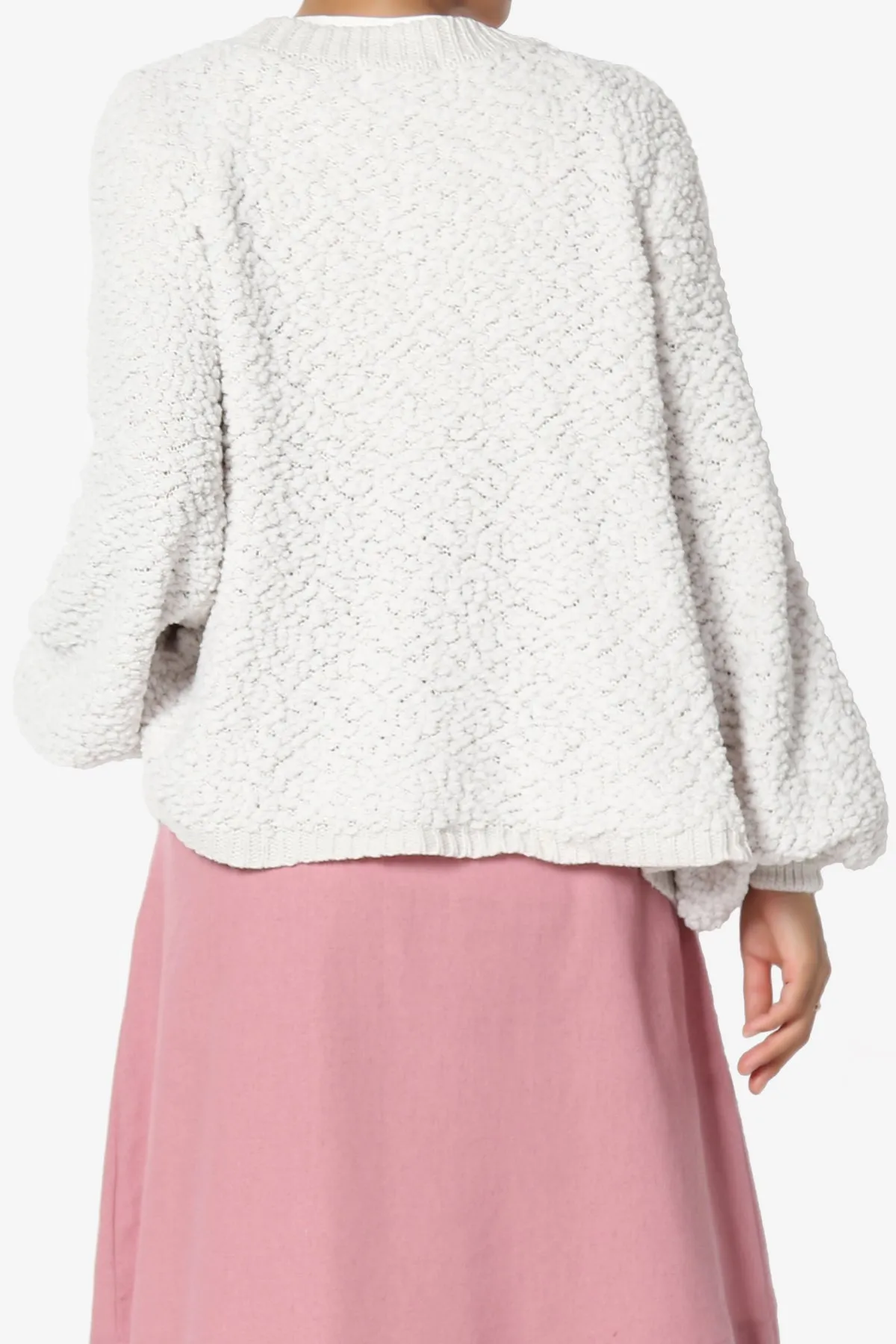 Barry Fuzzy Knit Button Boxy Crop Cardigan