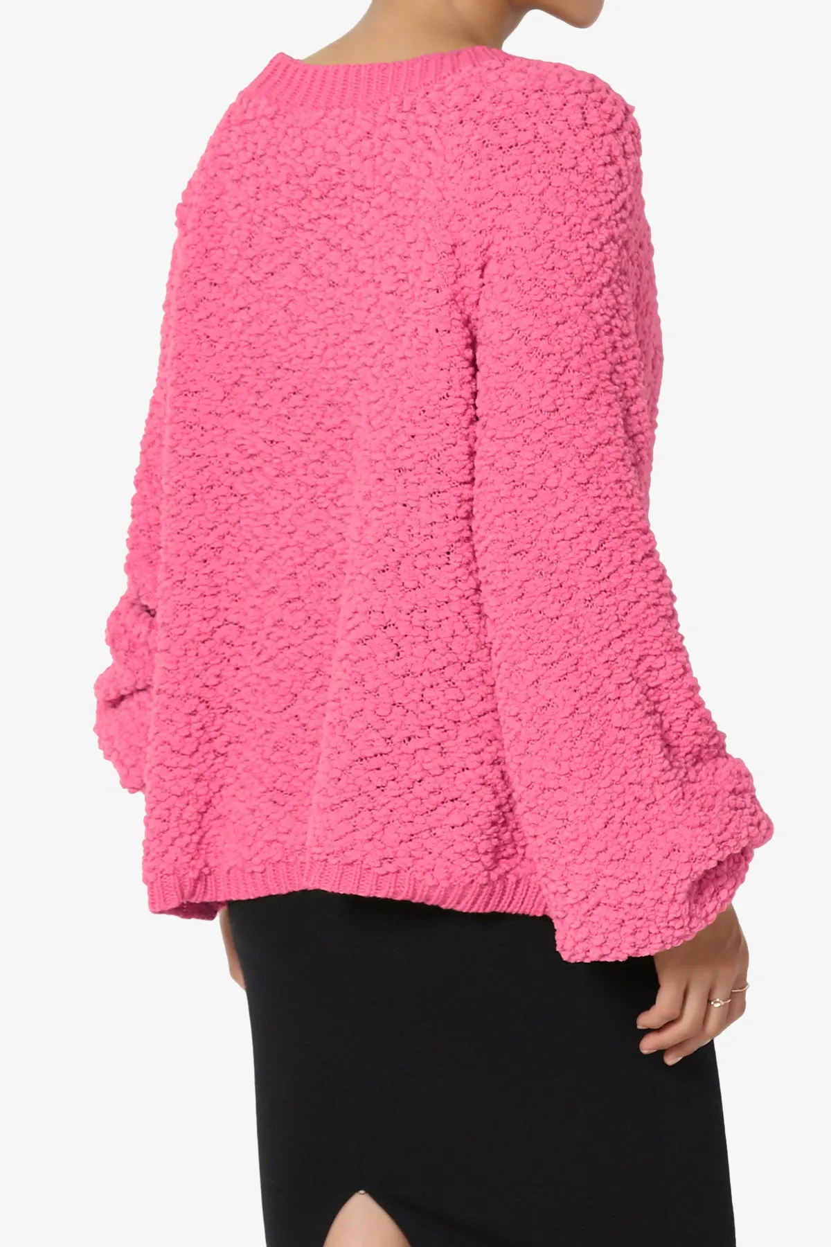 Barry Fuzzy Knit Button Boxy Crop Cardigan