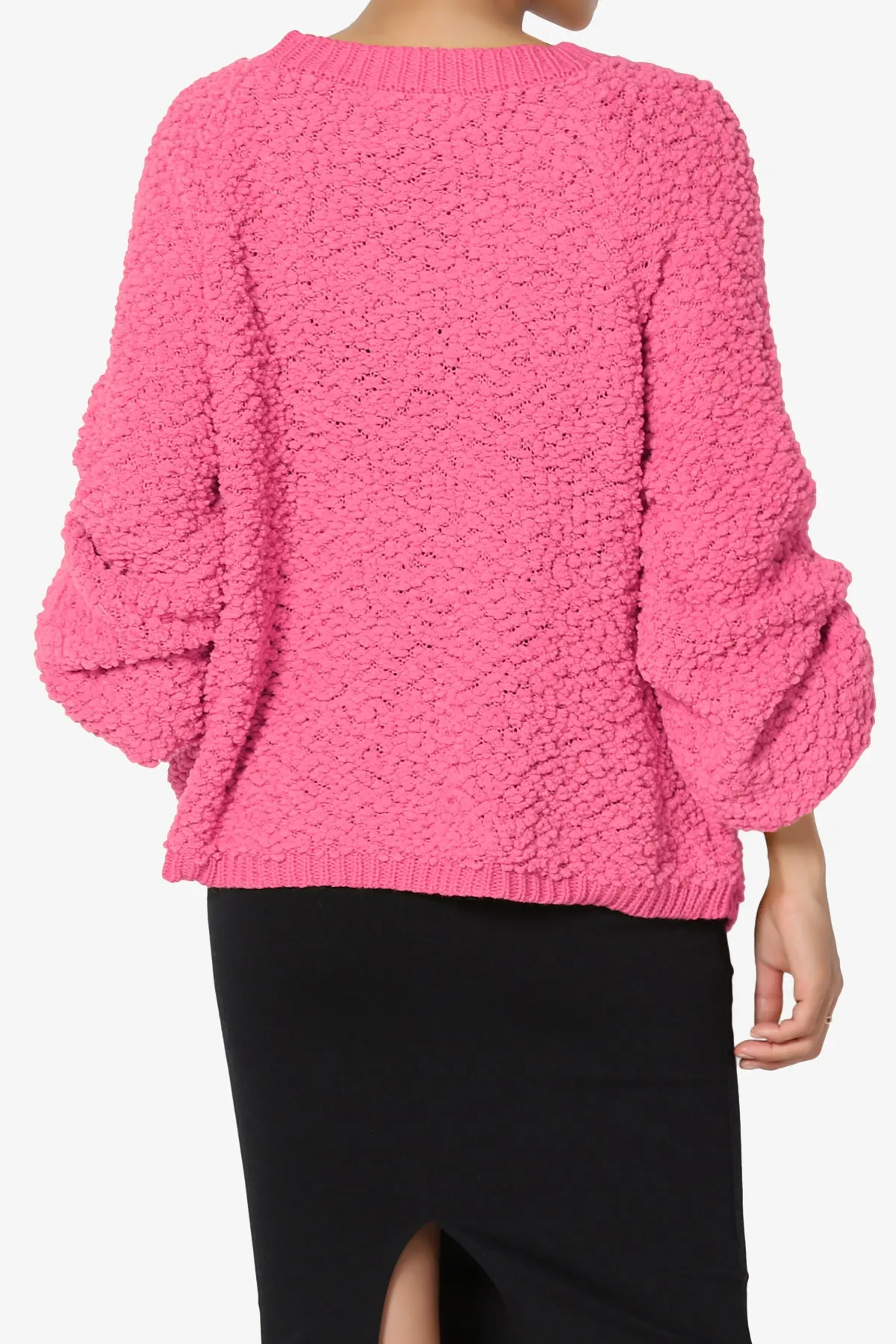 Barry Fuzzy Knit Button Boxy Crop Cardigan