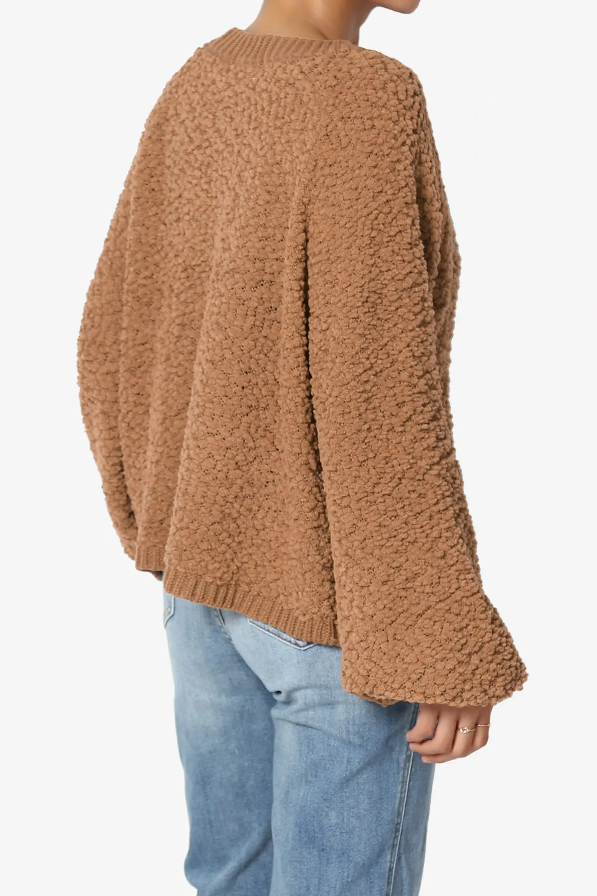 Barry Fuzzy Knit Button Boxy Crop Cardigan