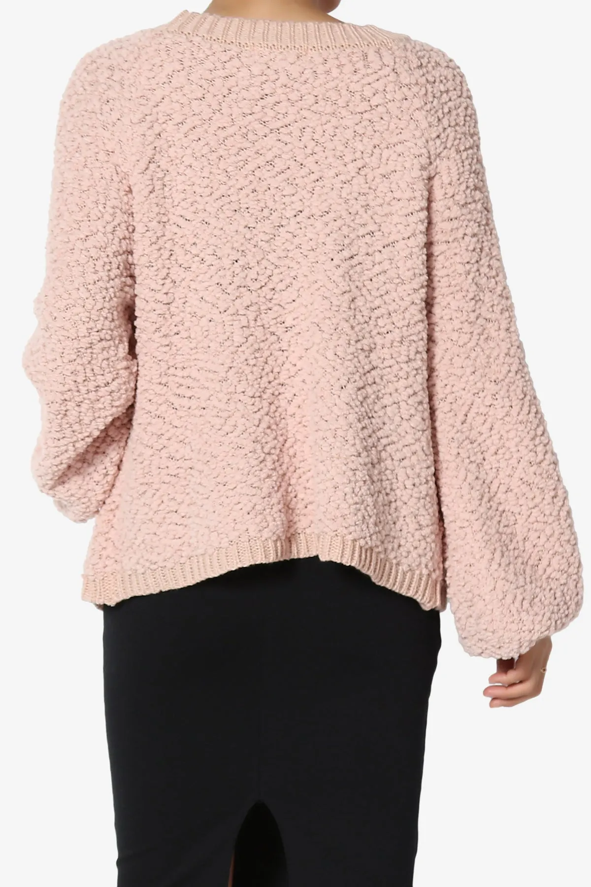 Barry Fuzzy Knit Button Boxy Crop Cardigan
