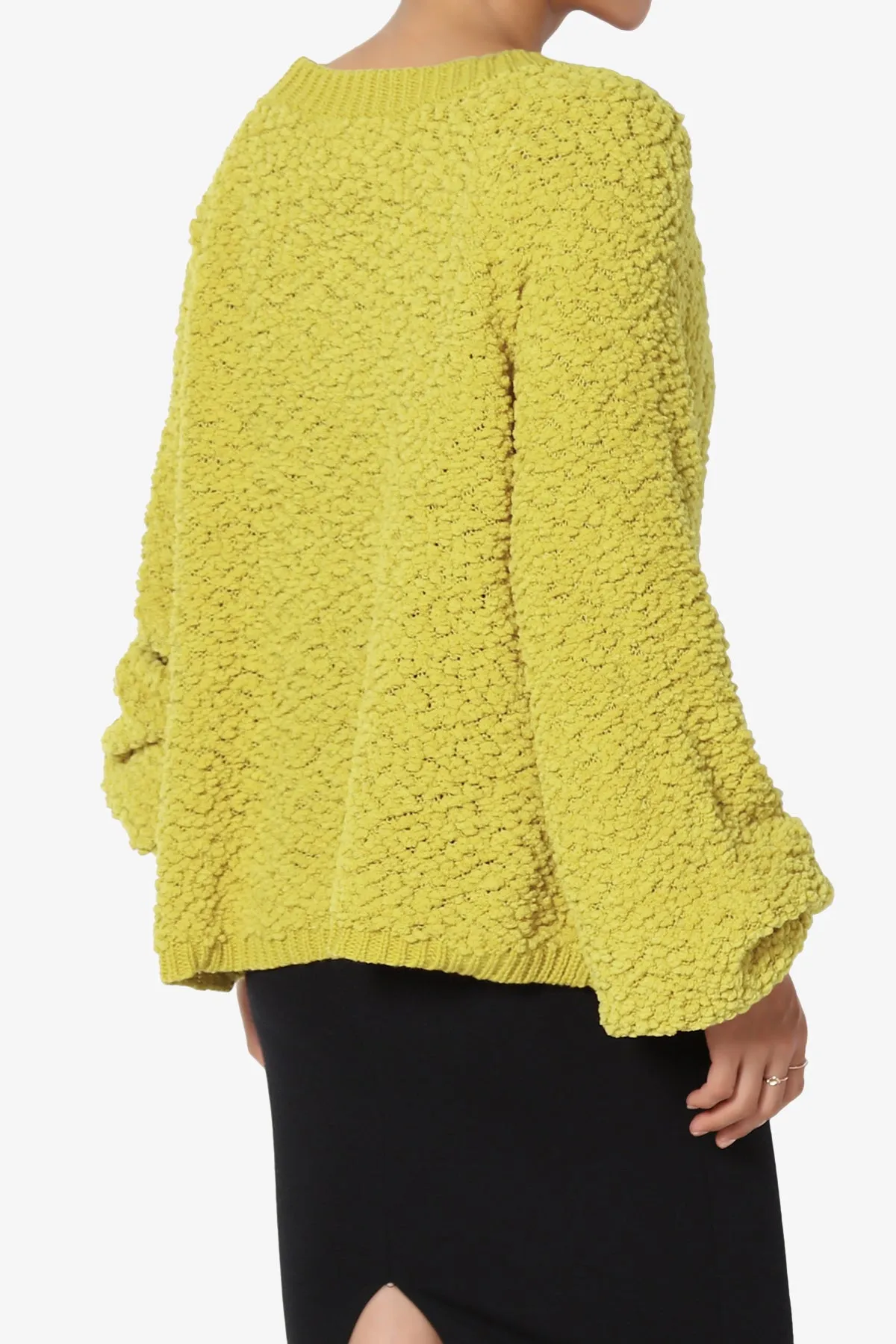 Barry Fuzzy Knit Button Boxy Crop Cardigan