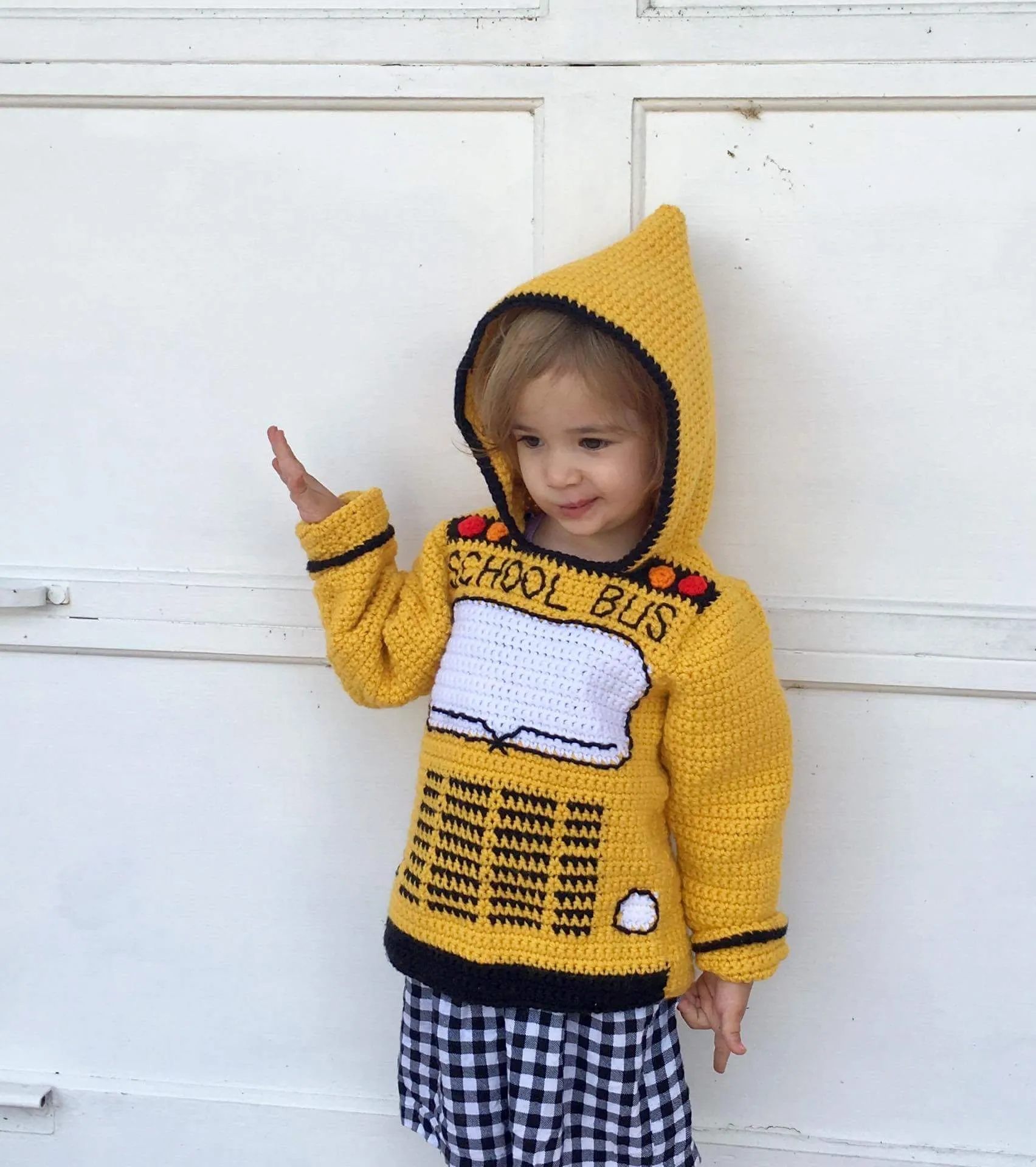 Big Rigs for Little Kids Hoodies Crochet Pattern Ebook - Bulldozer, Fire Truck, Train Engine, and School Bus