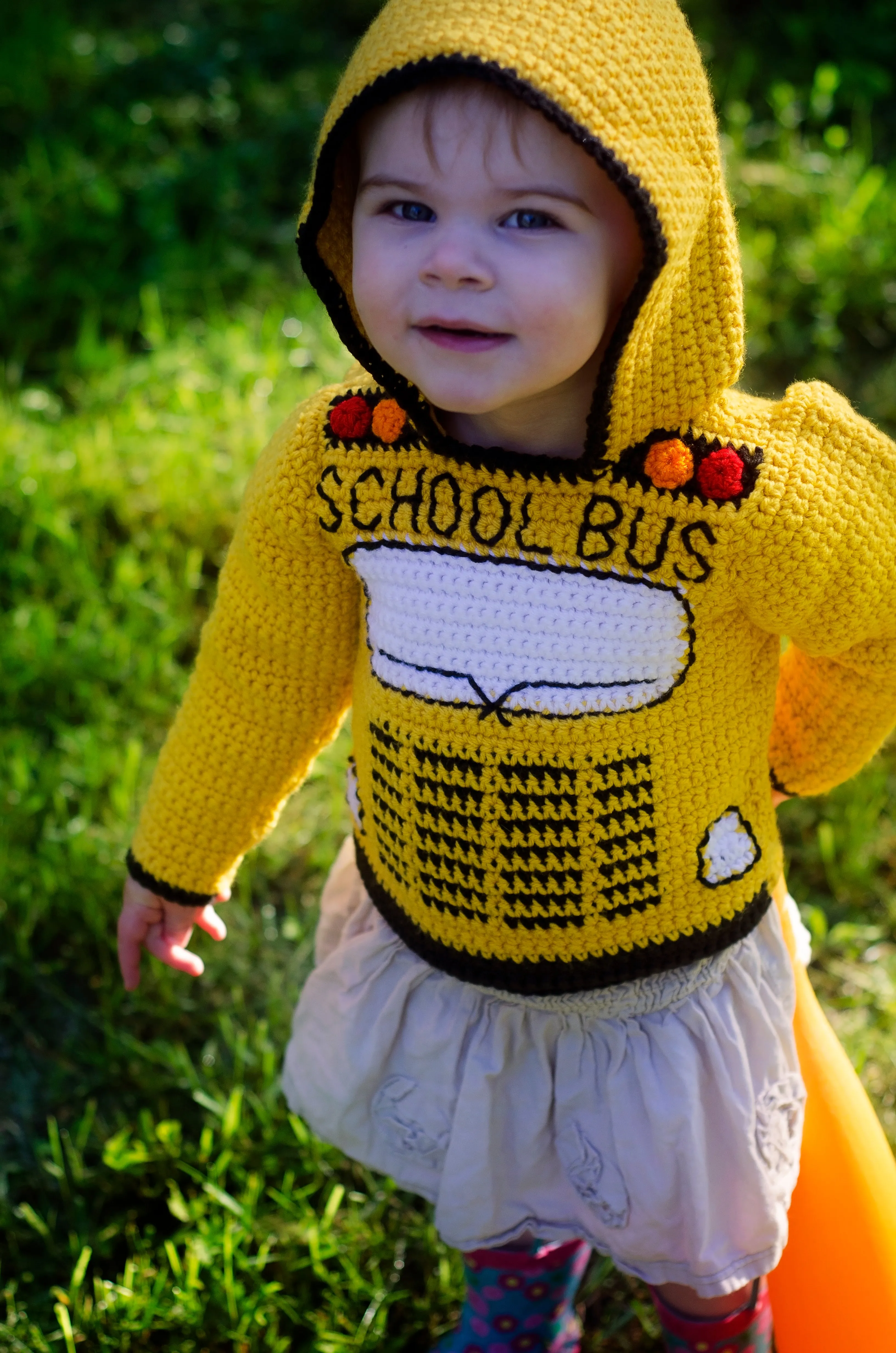 Big Rigs for Little Kids Hoodies Crochet Pattern Ebook - Bulldozer, Fire Truck, Train Engine, and School Bus