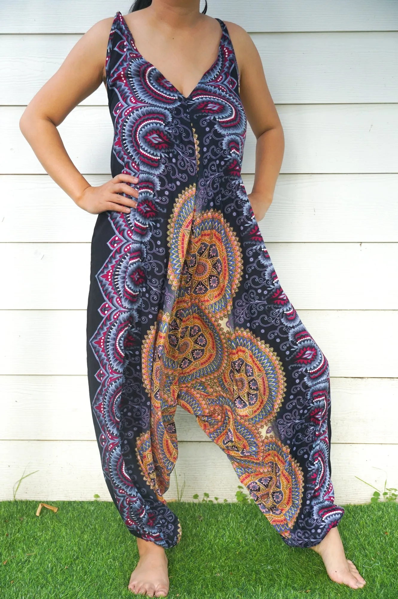 Black Mandala Romper
