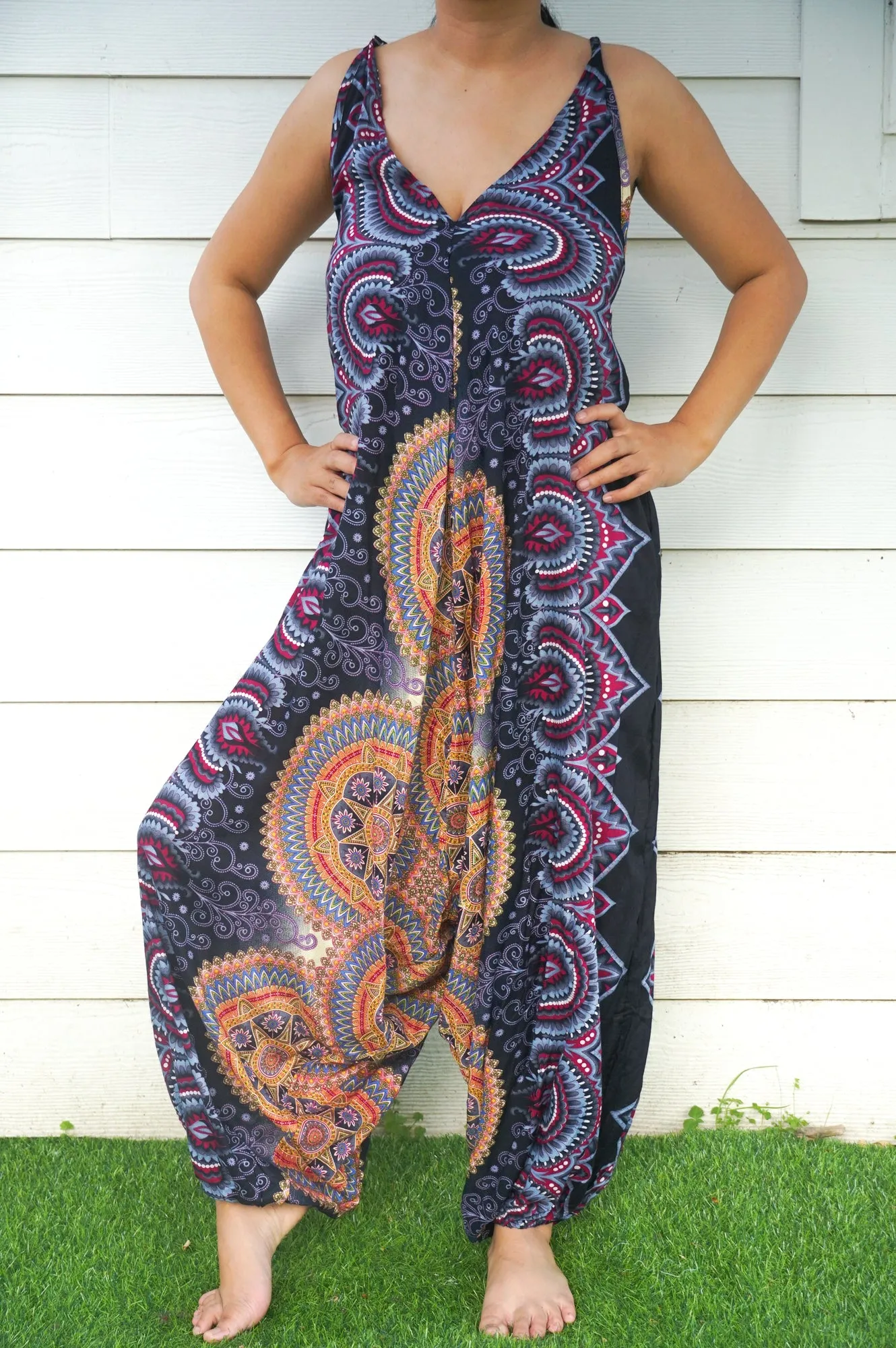 Black Mandala Romper
