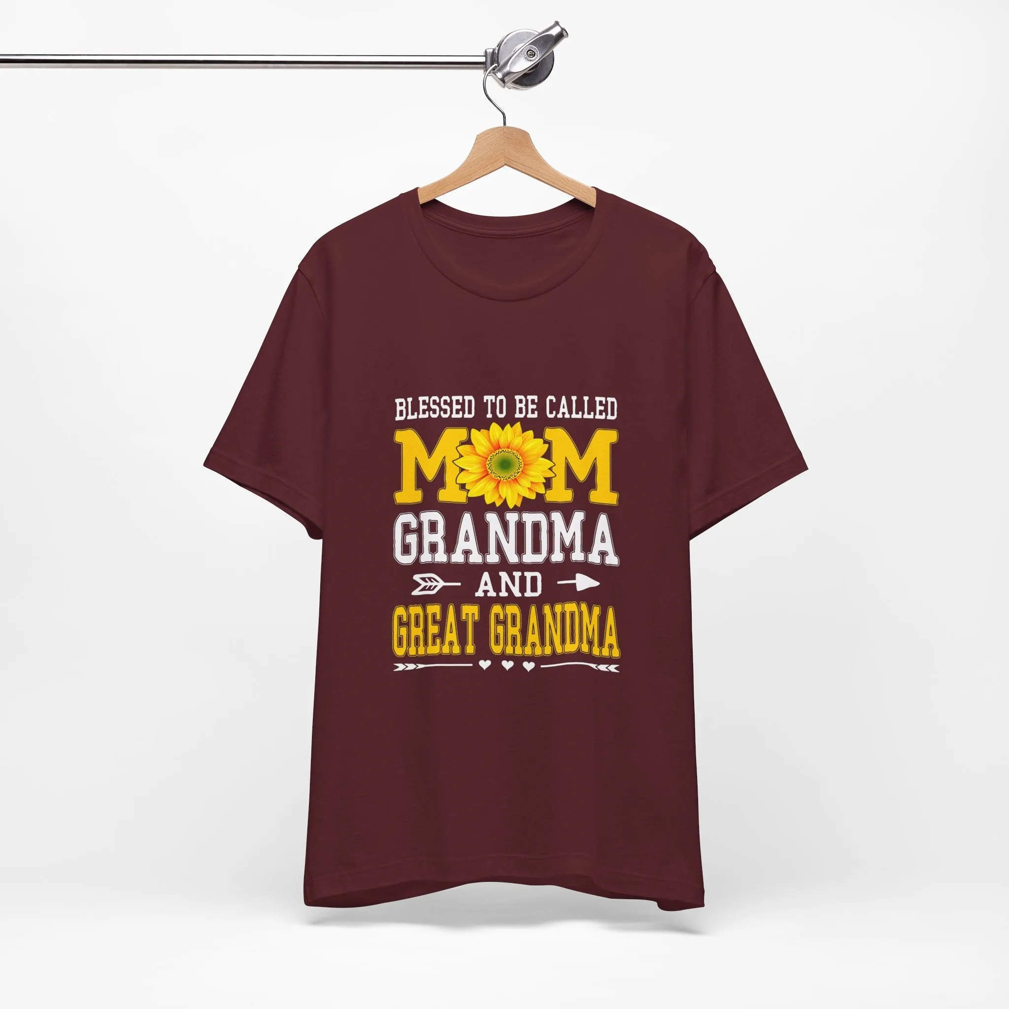 Blessed To Be Called Mom Grandma And Great Grandma T-Shirt - Unisex Garment-Dyed Tee