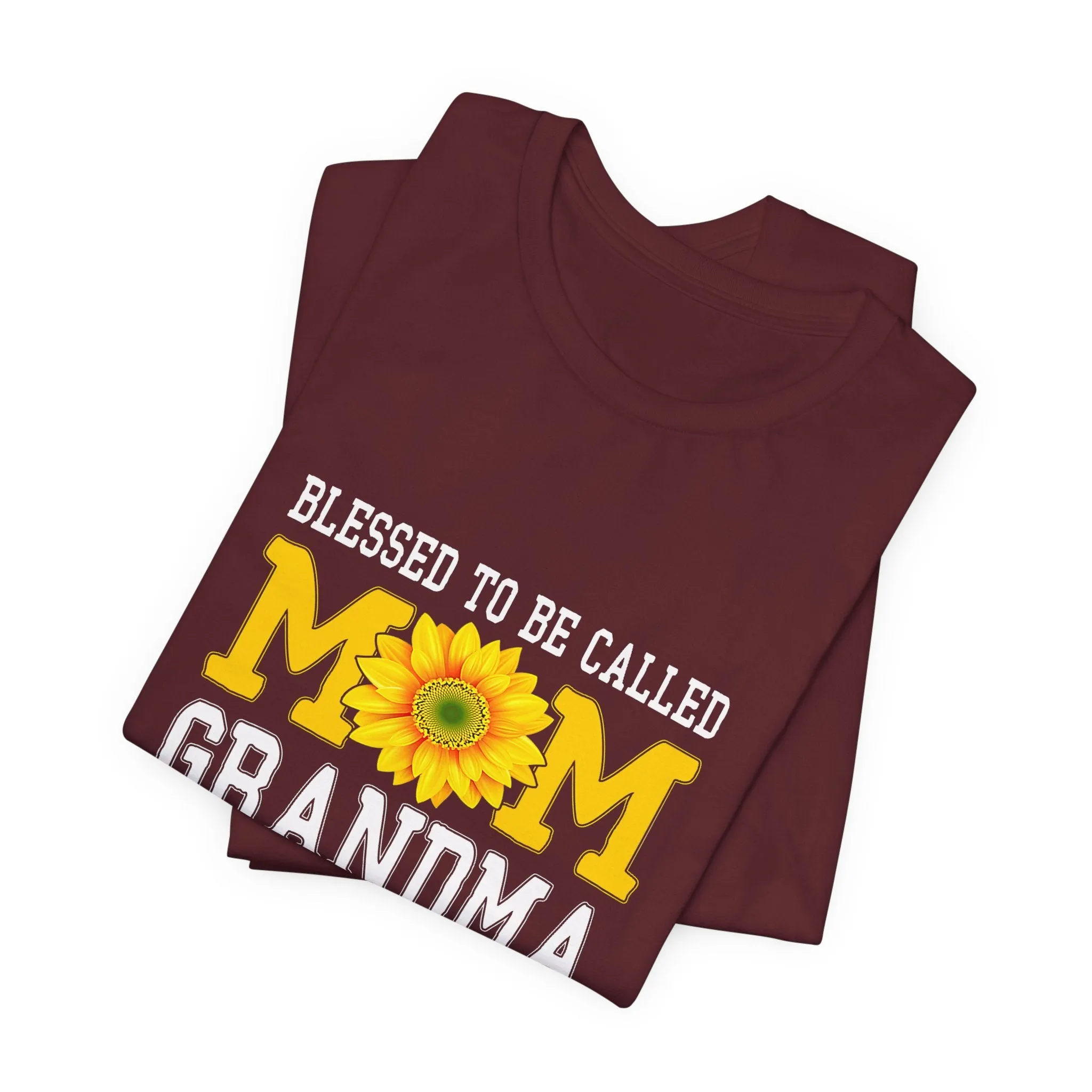 Blessed To Be Called Mom Grandma And Great Grandma T-Shirt - Unisex Garment-Dyed Tee