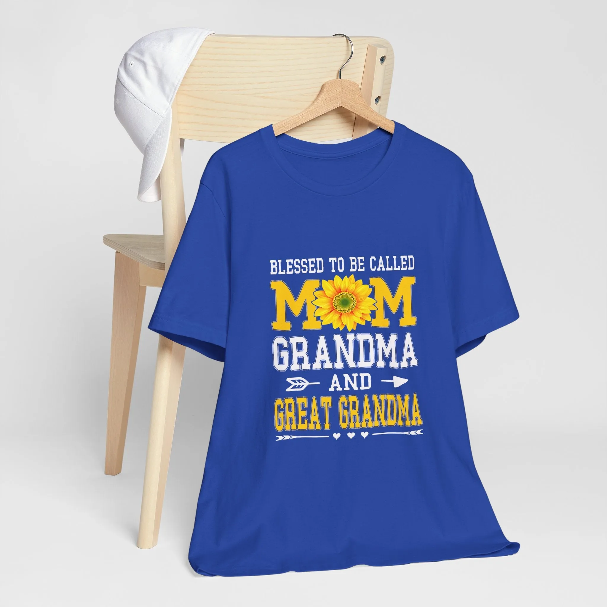 Blessed To Be Called Mom Grandma And Great Grandma T-Shirt - Unisex Garment-Dyed Tee
