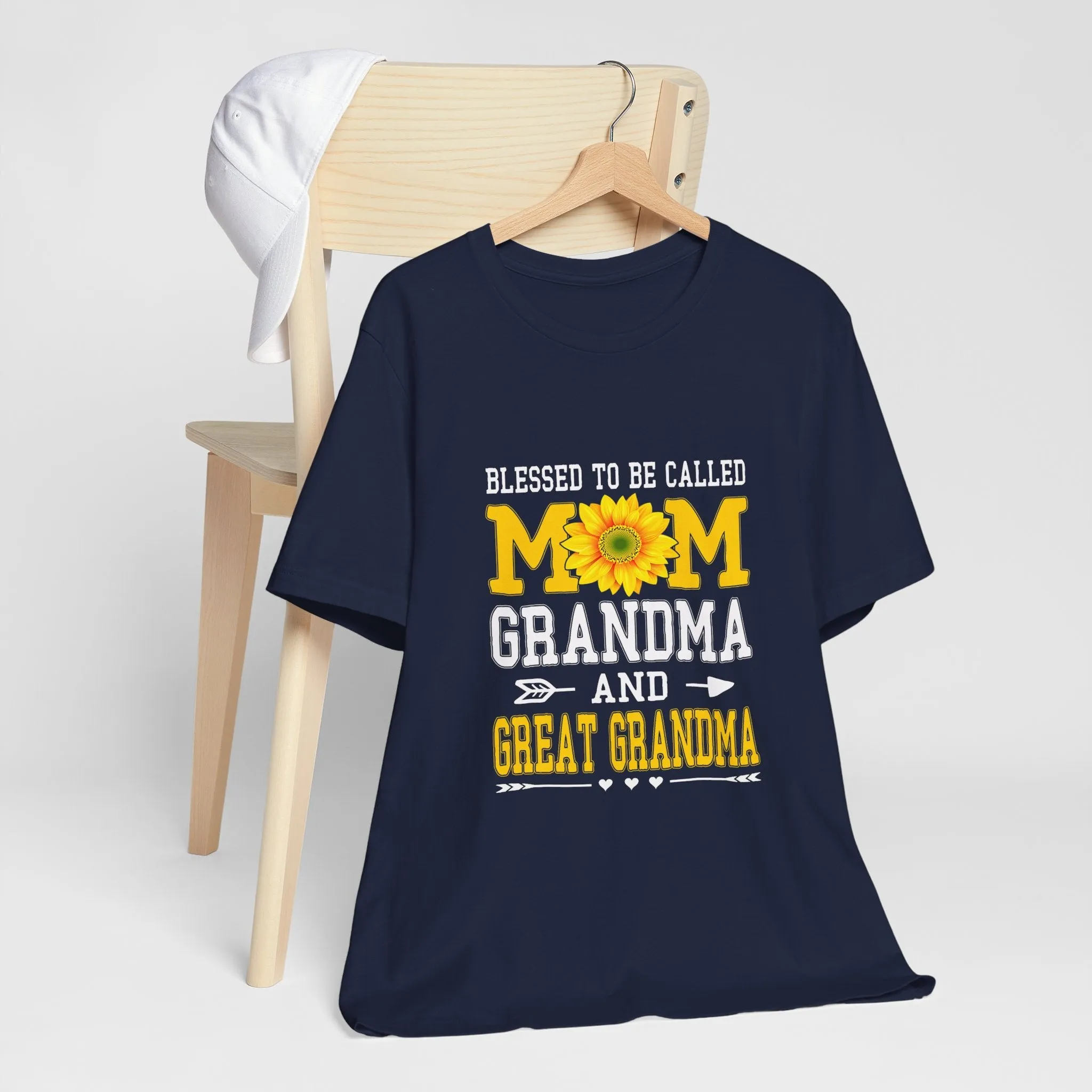 Blessed To Be Called Mom Grandma And Great Grandma T-Shirt - Unisex Garment-Dyed Tee