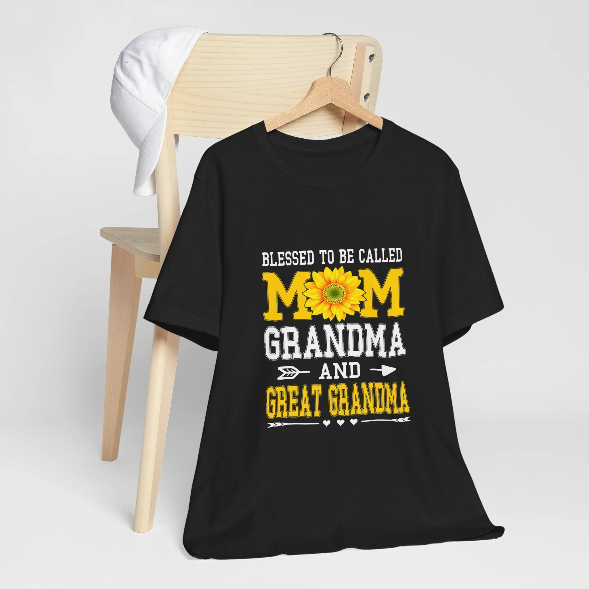 Blessed To Be Called Mom Grandma And Great Grandma T-Shirt - Unisex Garment-Dyed Tee