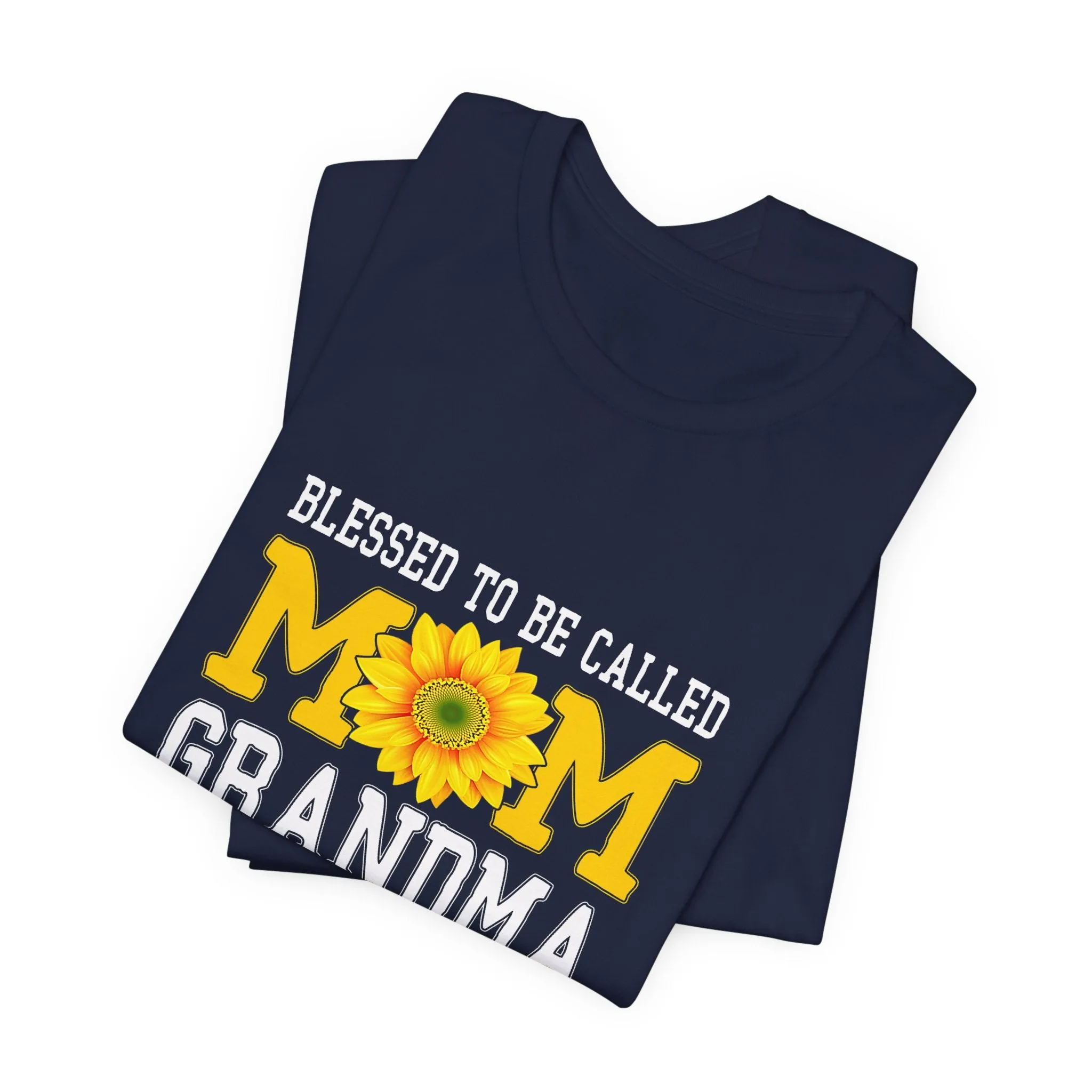 Blessed To Be Called Mom Grandma And Great Grandma T-Shirt - Unisex Garment-Dyed Tee