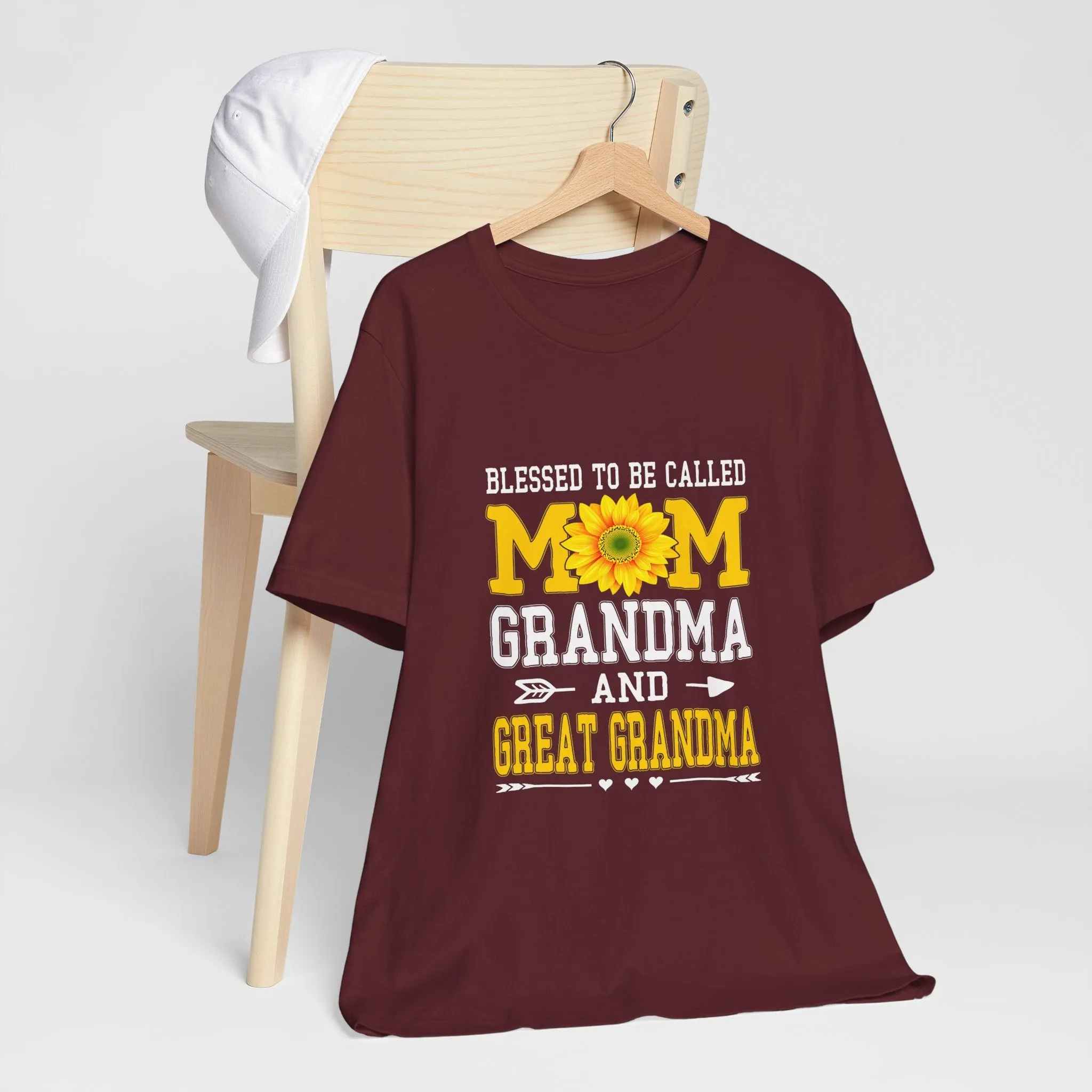 Blessed To Be Called Mom Grandma And Great Grandma T-Shirt - Unisex Garment-Dyed Tee