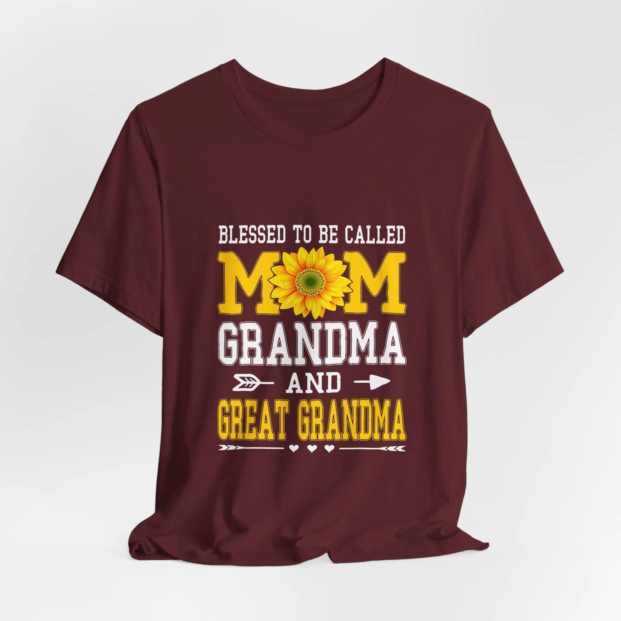 Blessed To Be Called Mom Grandma And Great Grandma T-Shirt - Unisex Garment-Dyed Tee