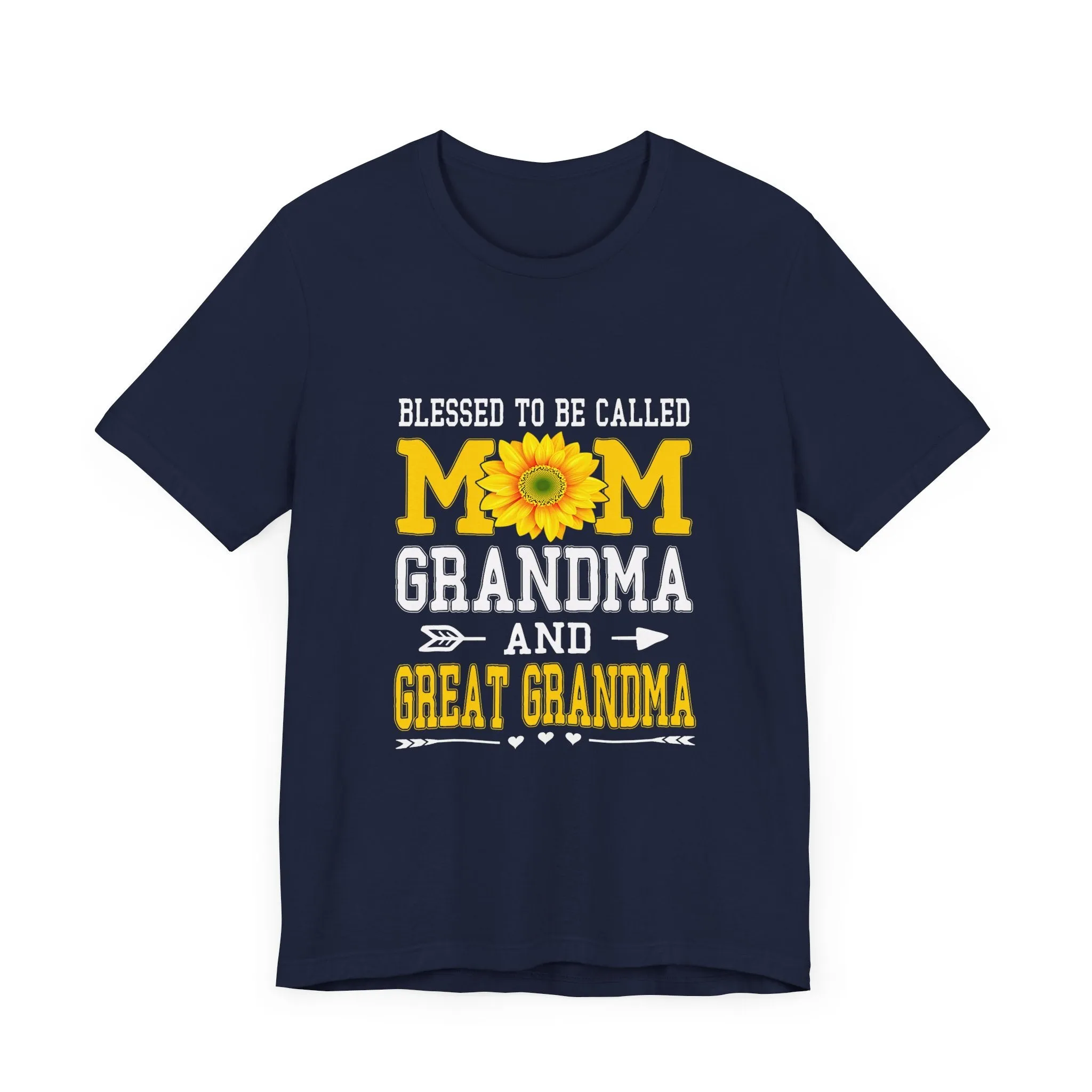 Blessed To Be Called Mom Grandma And Great Grandma T-Shirt - Unisex Garment-Dyed Tee