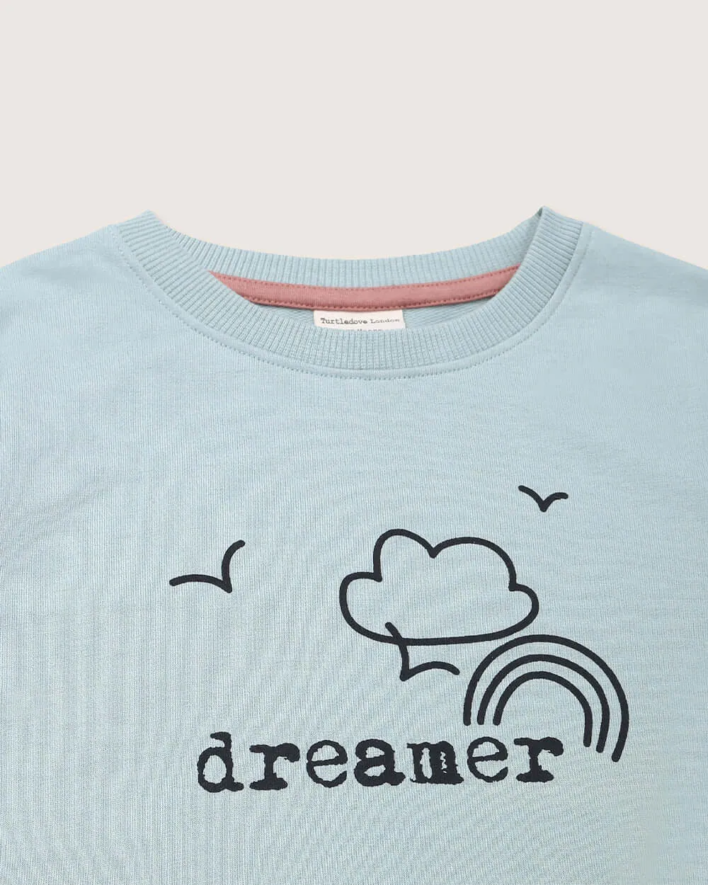 Blue Dreamer Slogan Print Sweatshirt