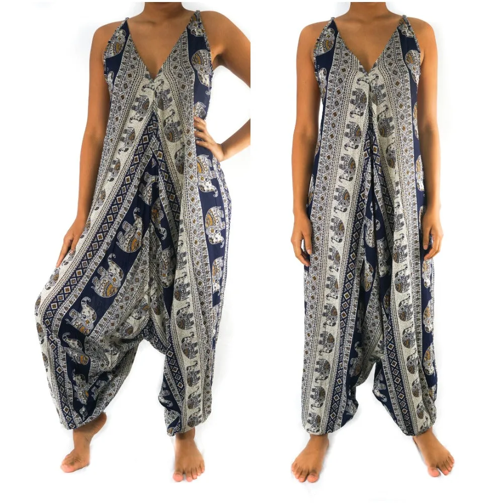Blue Elephant Romper