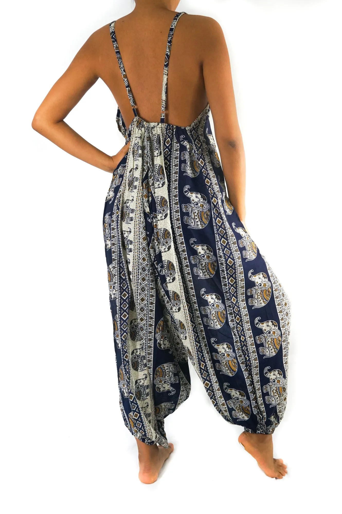 Blue Elephant Romper
