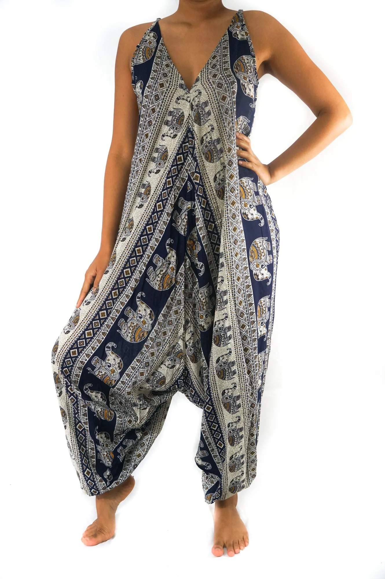 Blue Elephant Romper